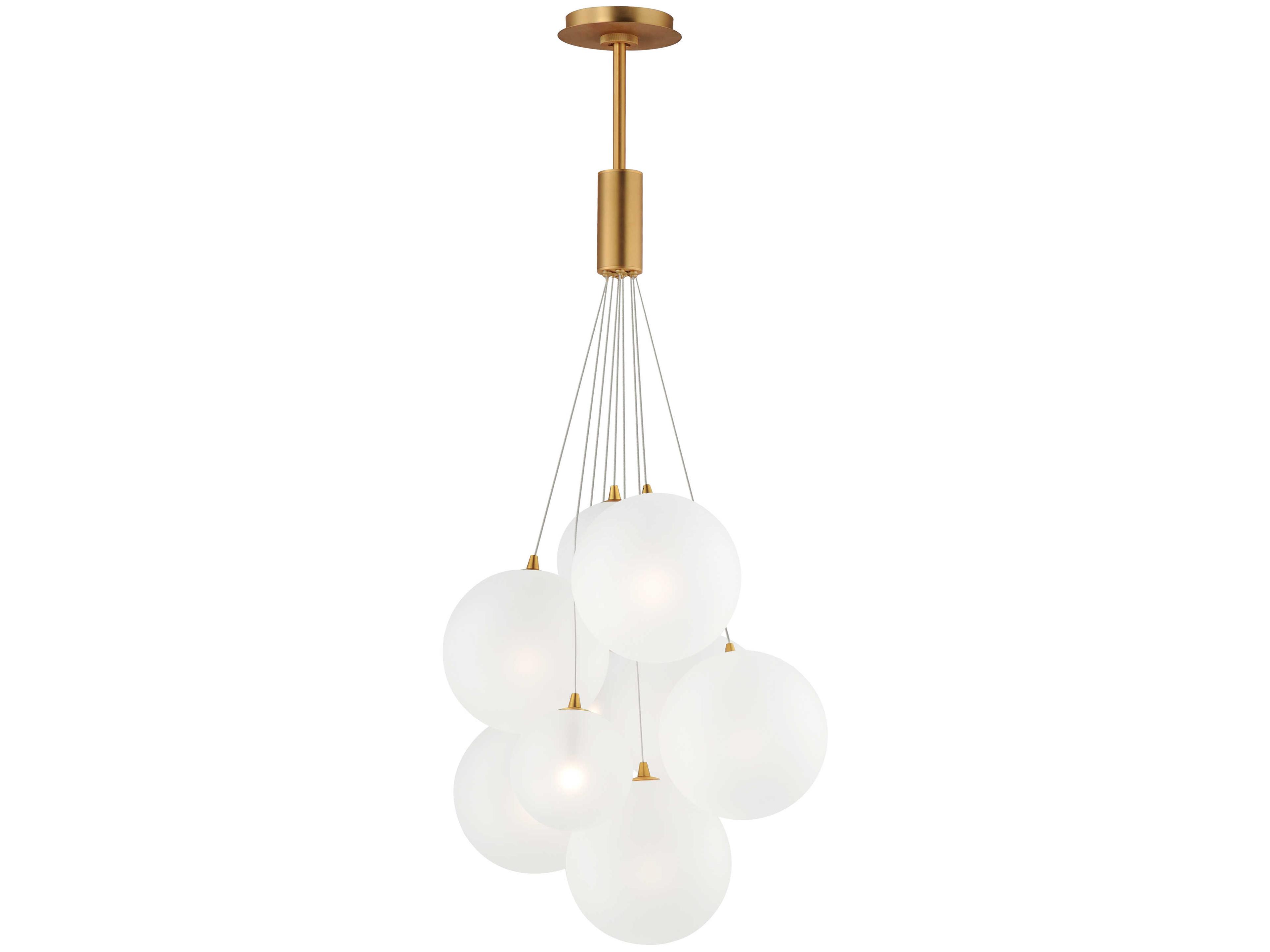 Burst 9-Light Gold Globe Pendant