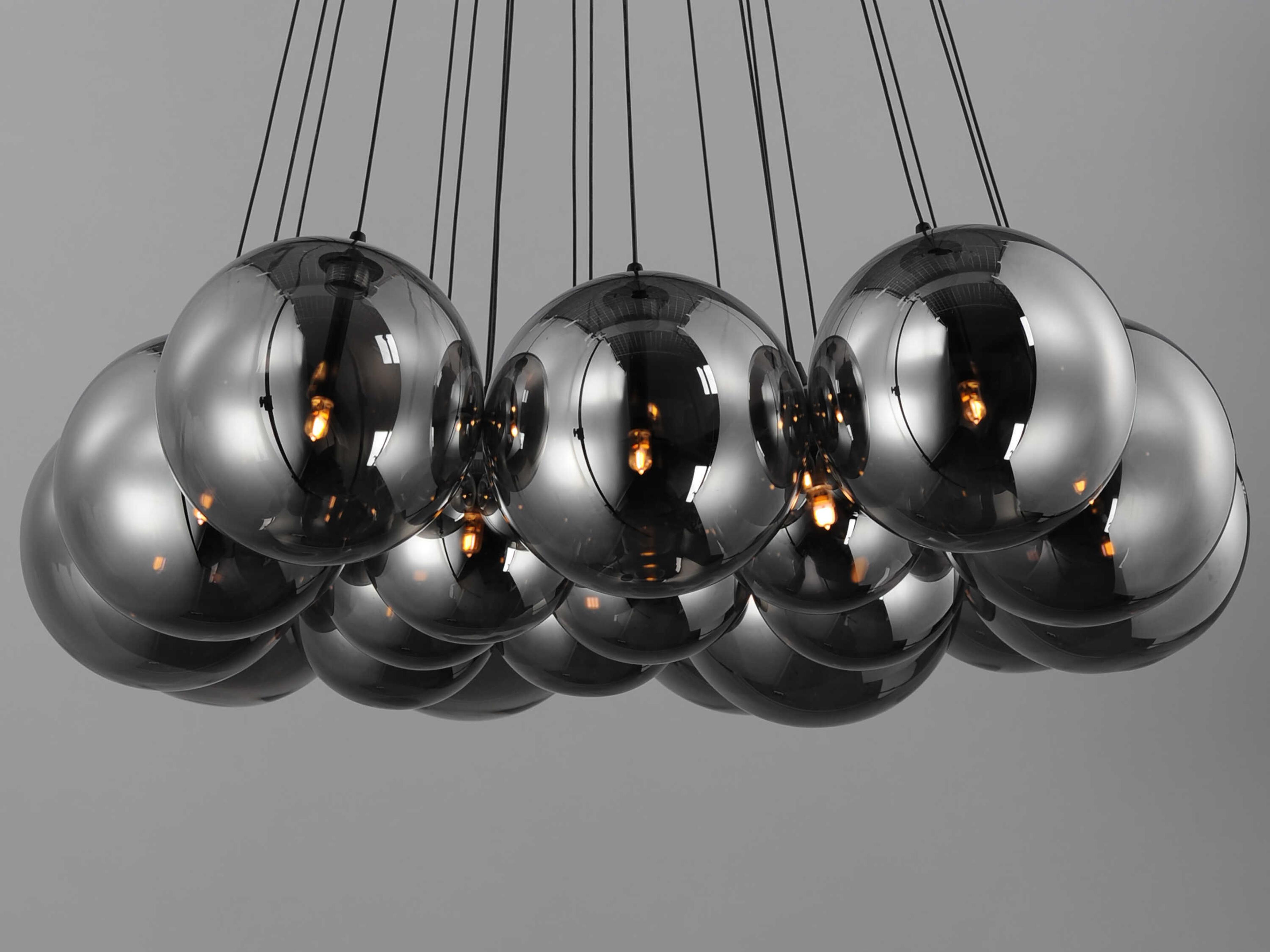 ET2 Burst 20-Light Black Globe Pendant