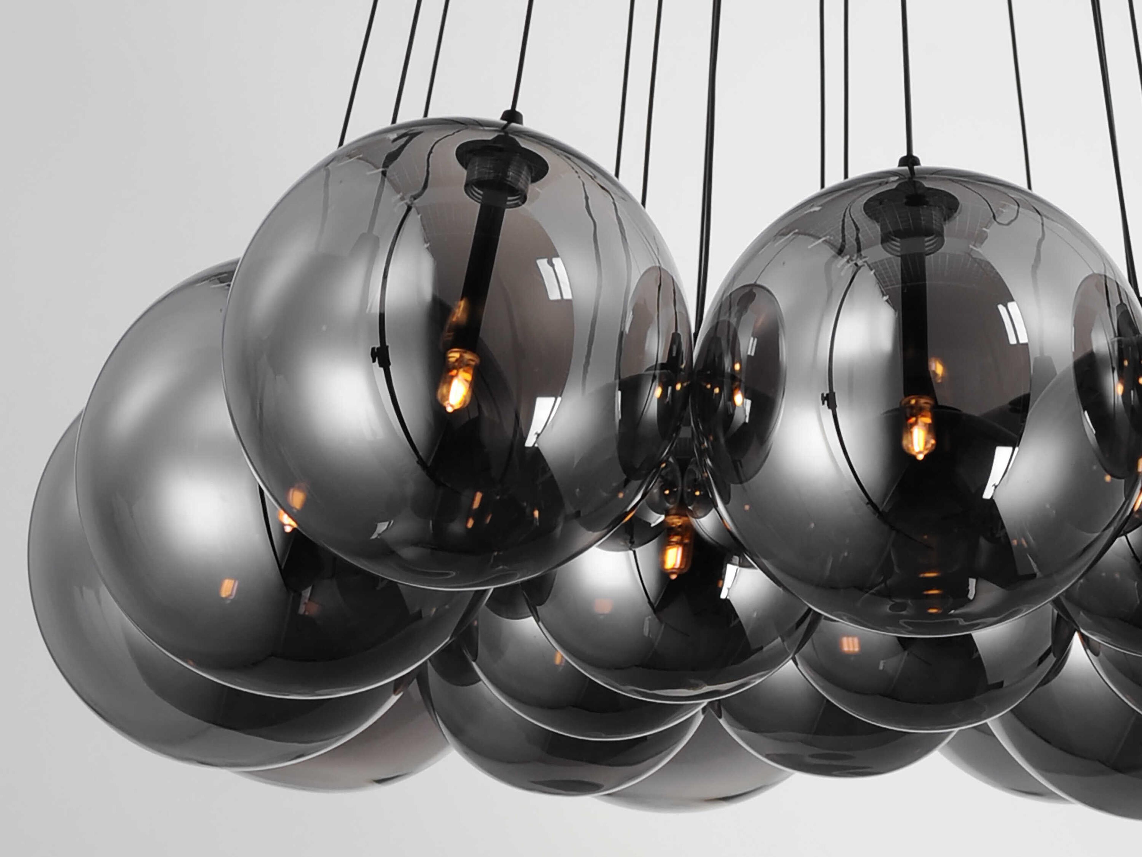ET2 Burst 20-Light Black Globe Pendant
