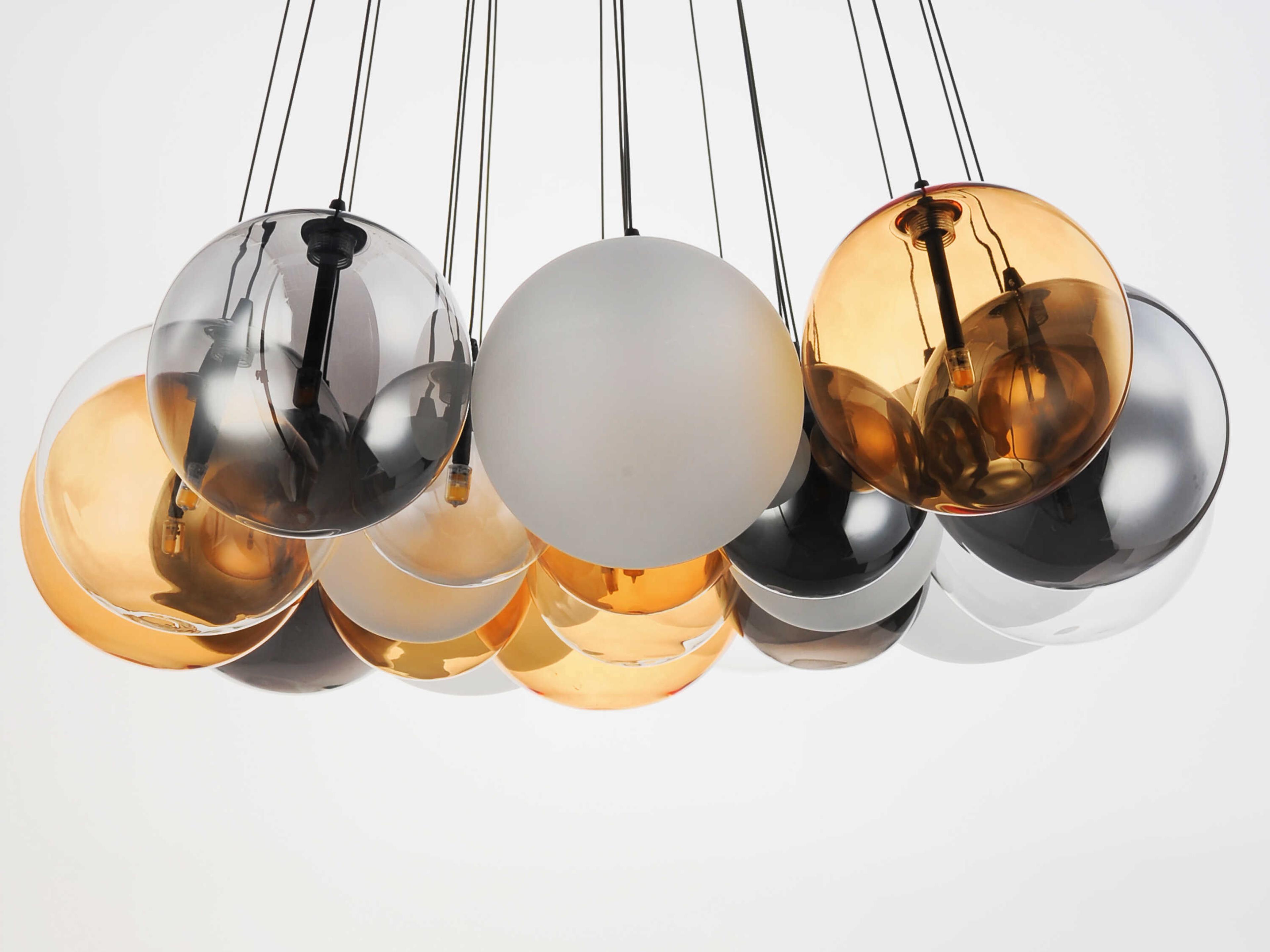 ET2 Burst 20-Light Black Globe Pendant