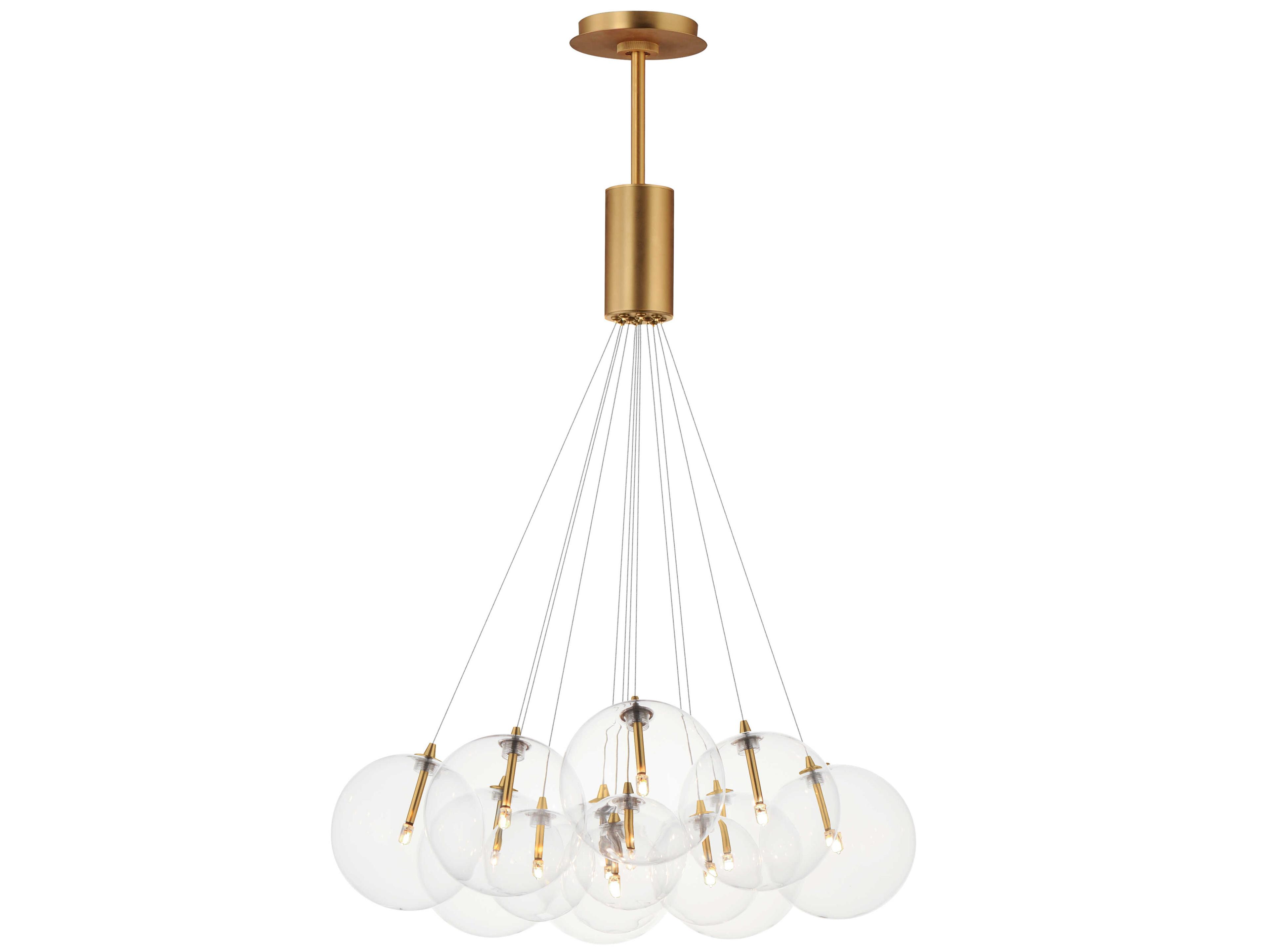 Burst 12-Light Gold Globe Pendant