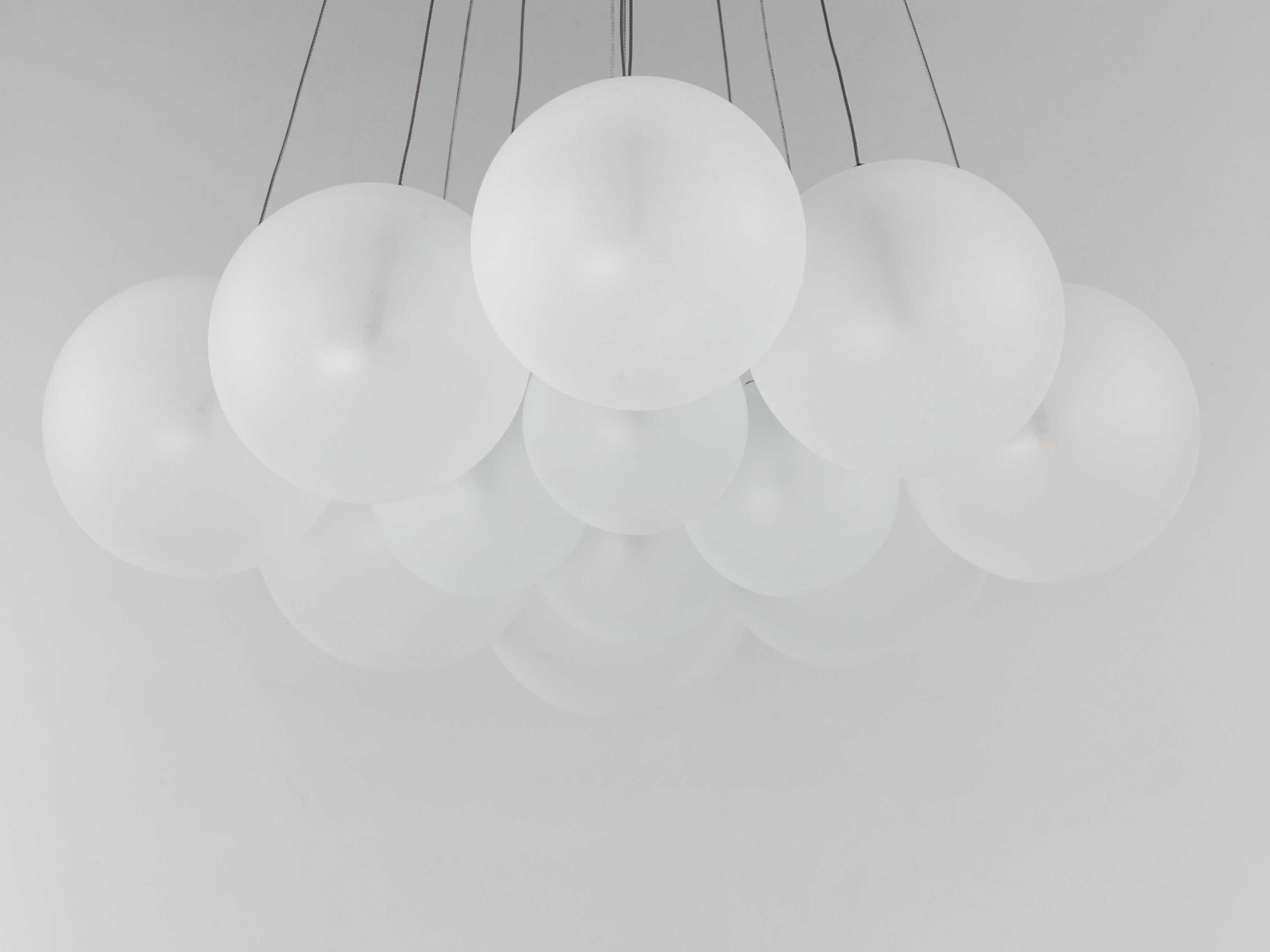 ET2 Burst 12-Light Satin Nickel Glass LED Globe Pendant