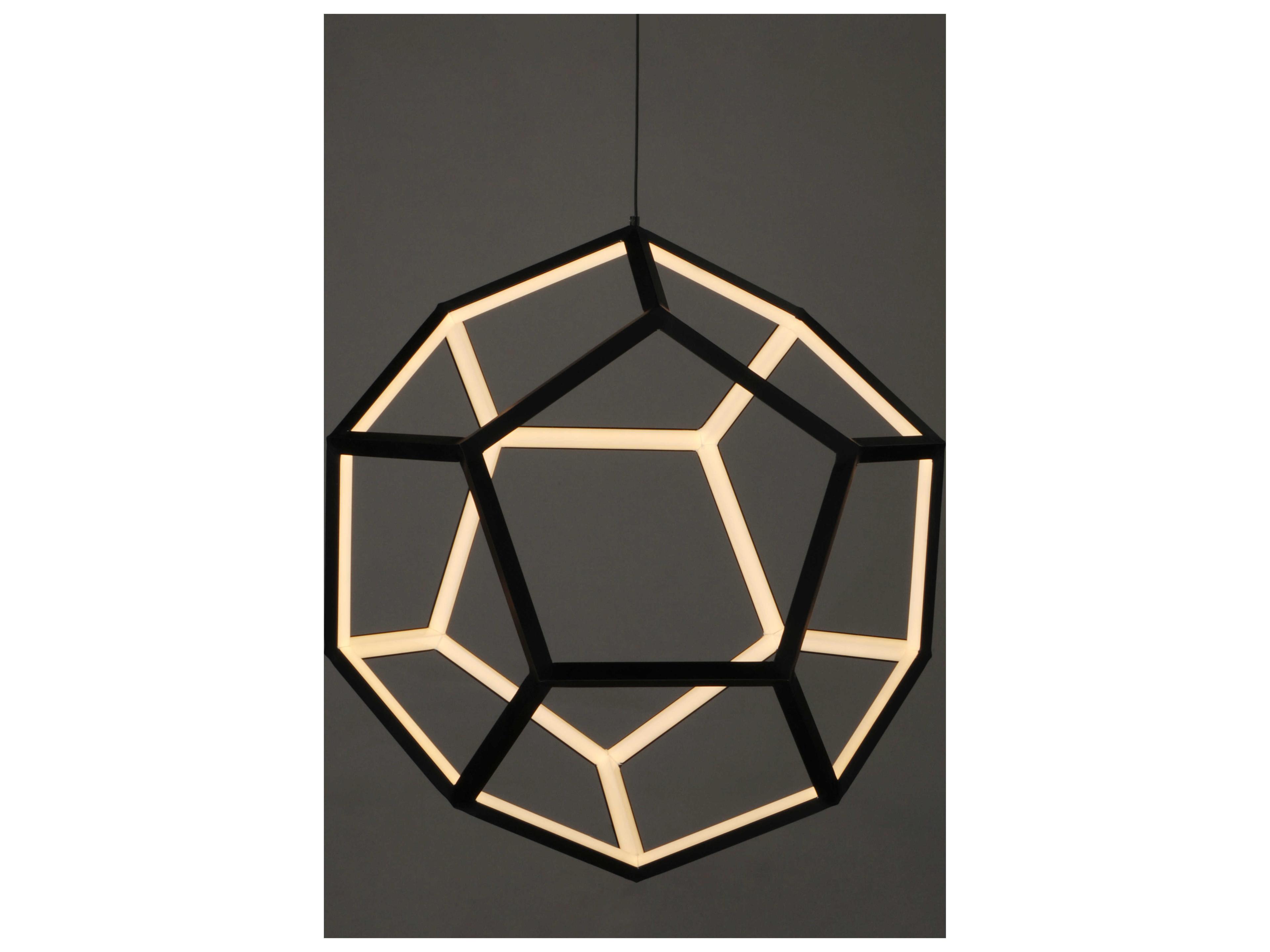 ET2 Penta 1-Light Black LED Geometric Pendant