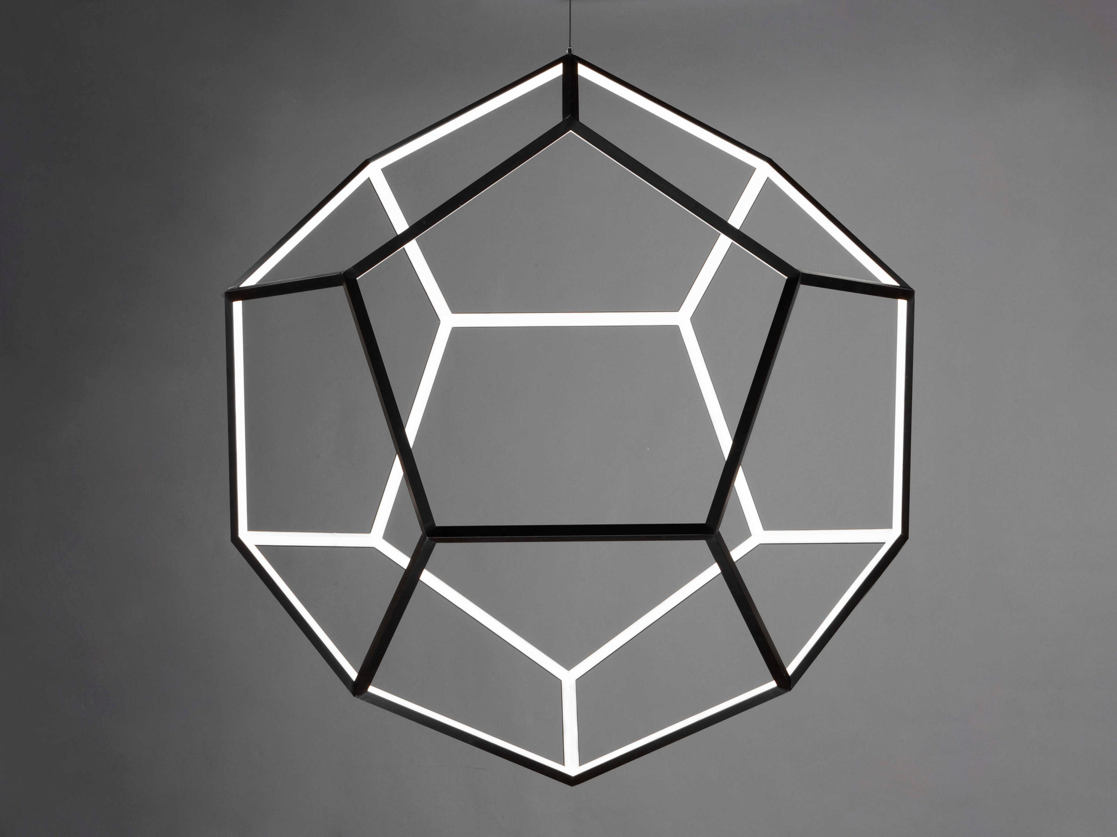 ET2 Penta 1-Light Black LED Geometric Pendant