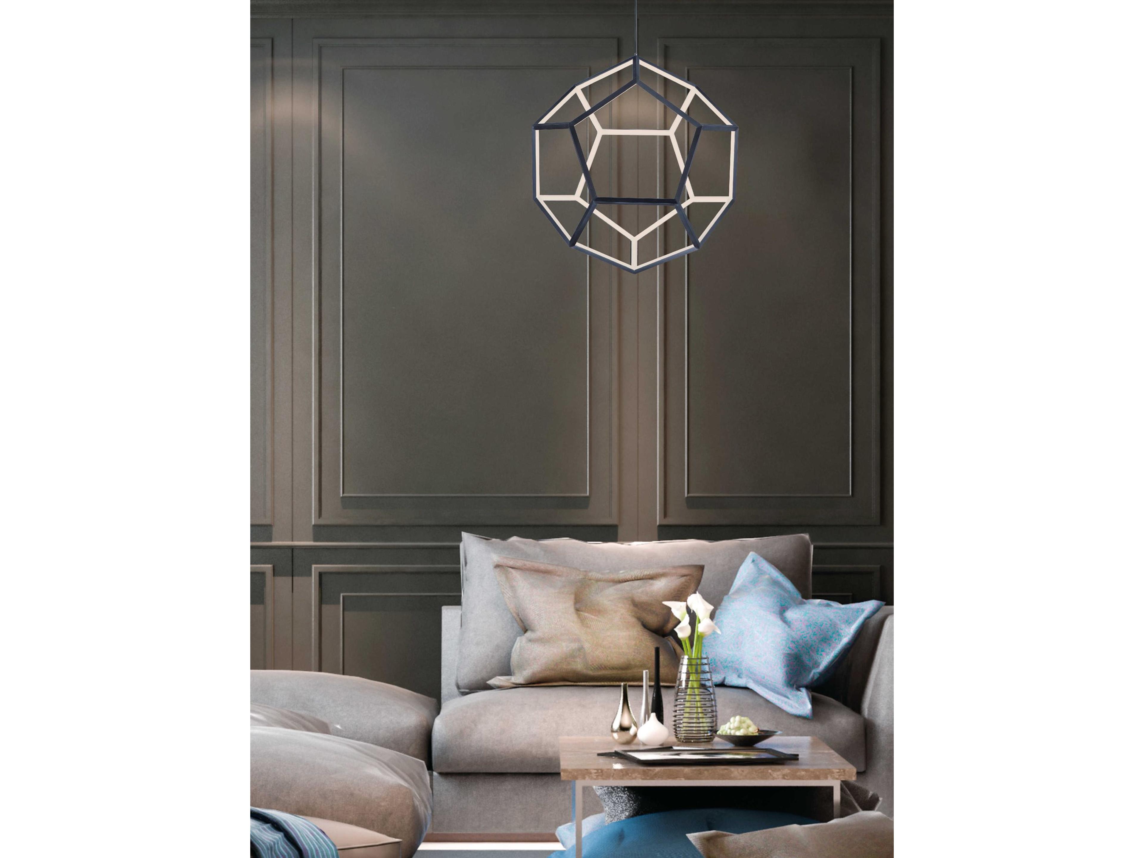 ET2 Penta 1-Light Black LED Geometric Pendant