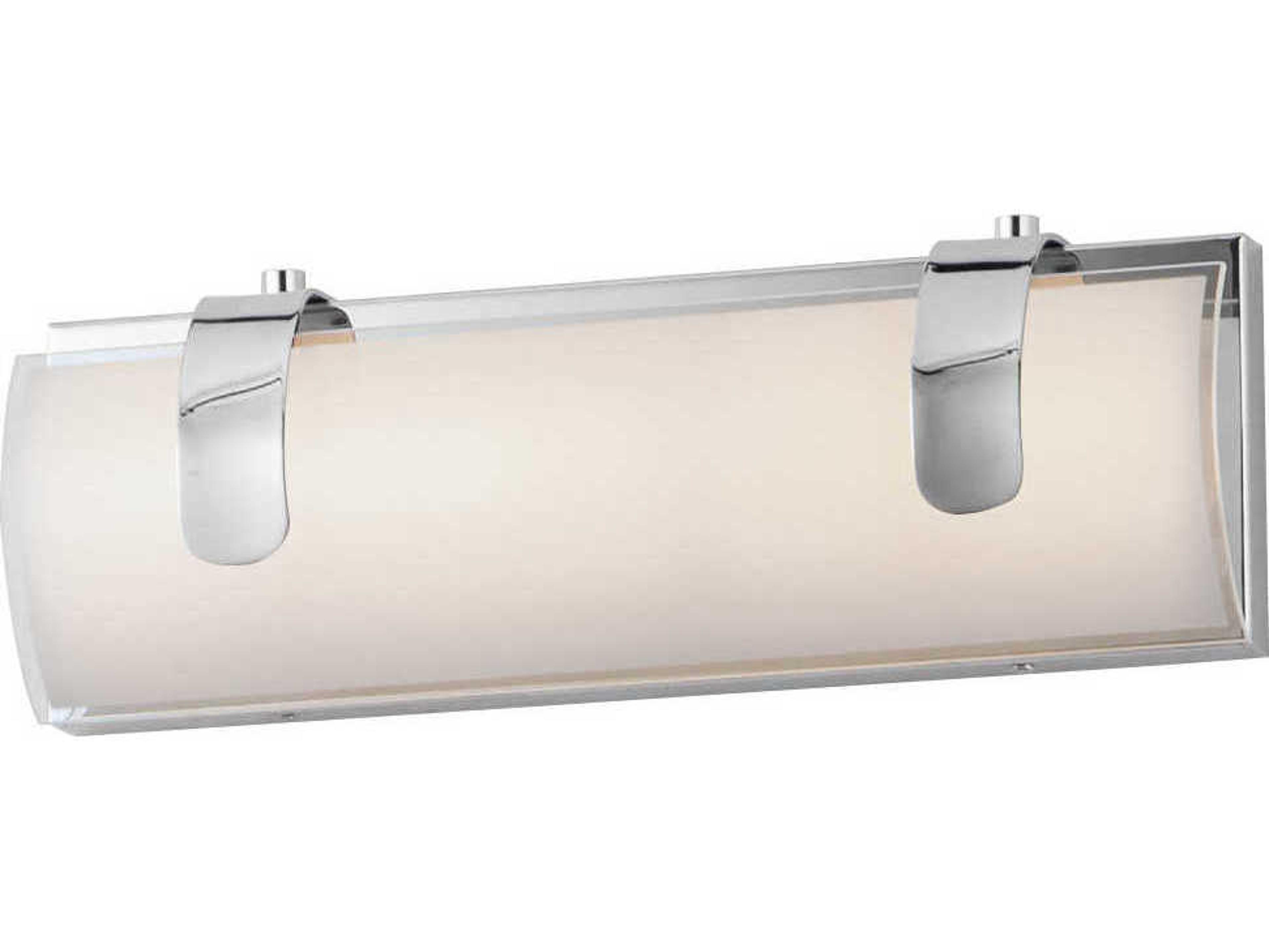 Clutch 1-Light Polished Chrome Glass LED Vanity Light