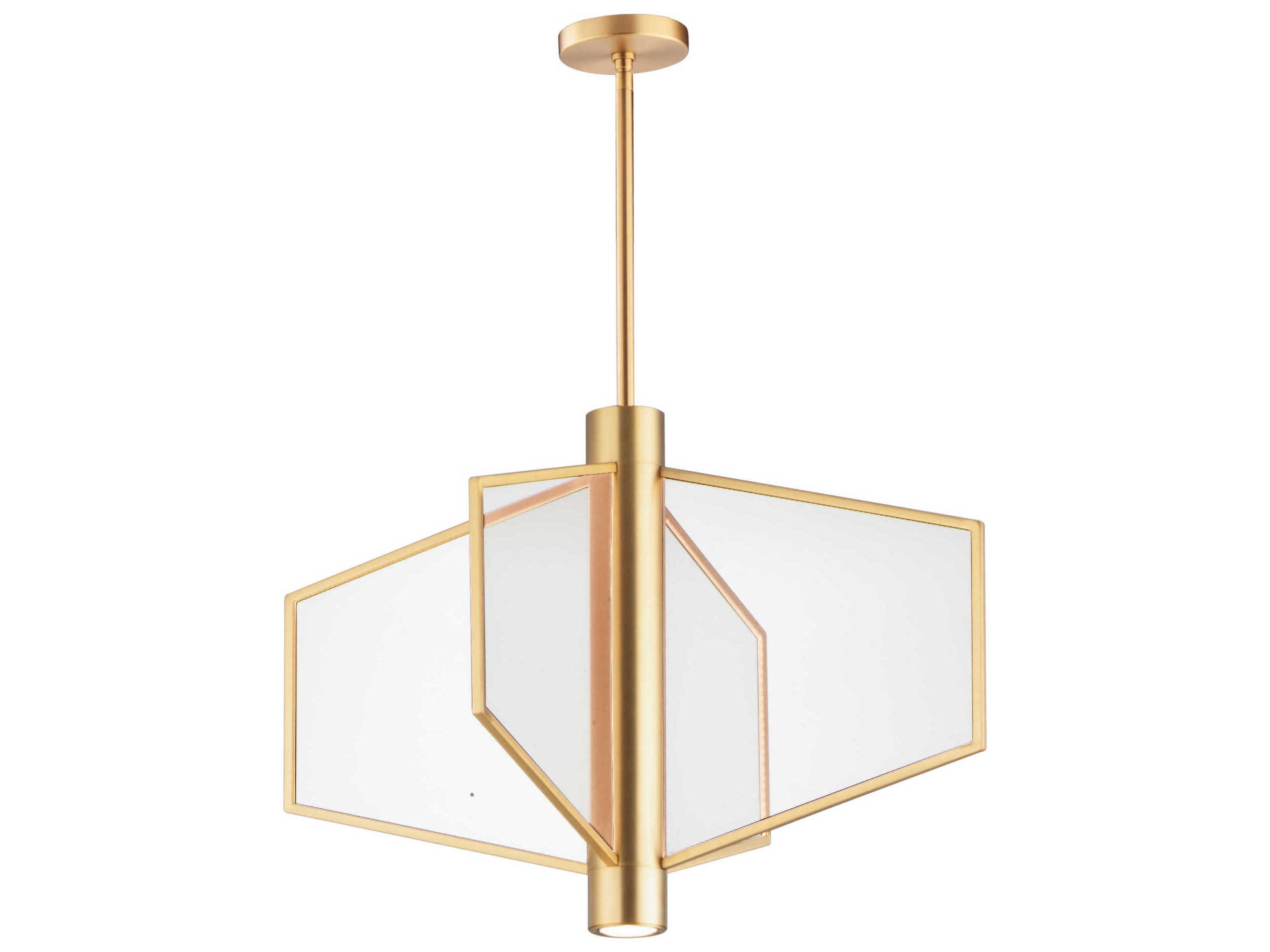 Telstar 4-Light Natural Aged Brass LED Linear Pendant