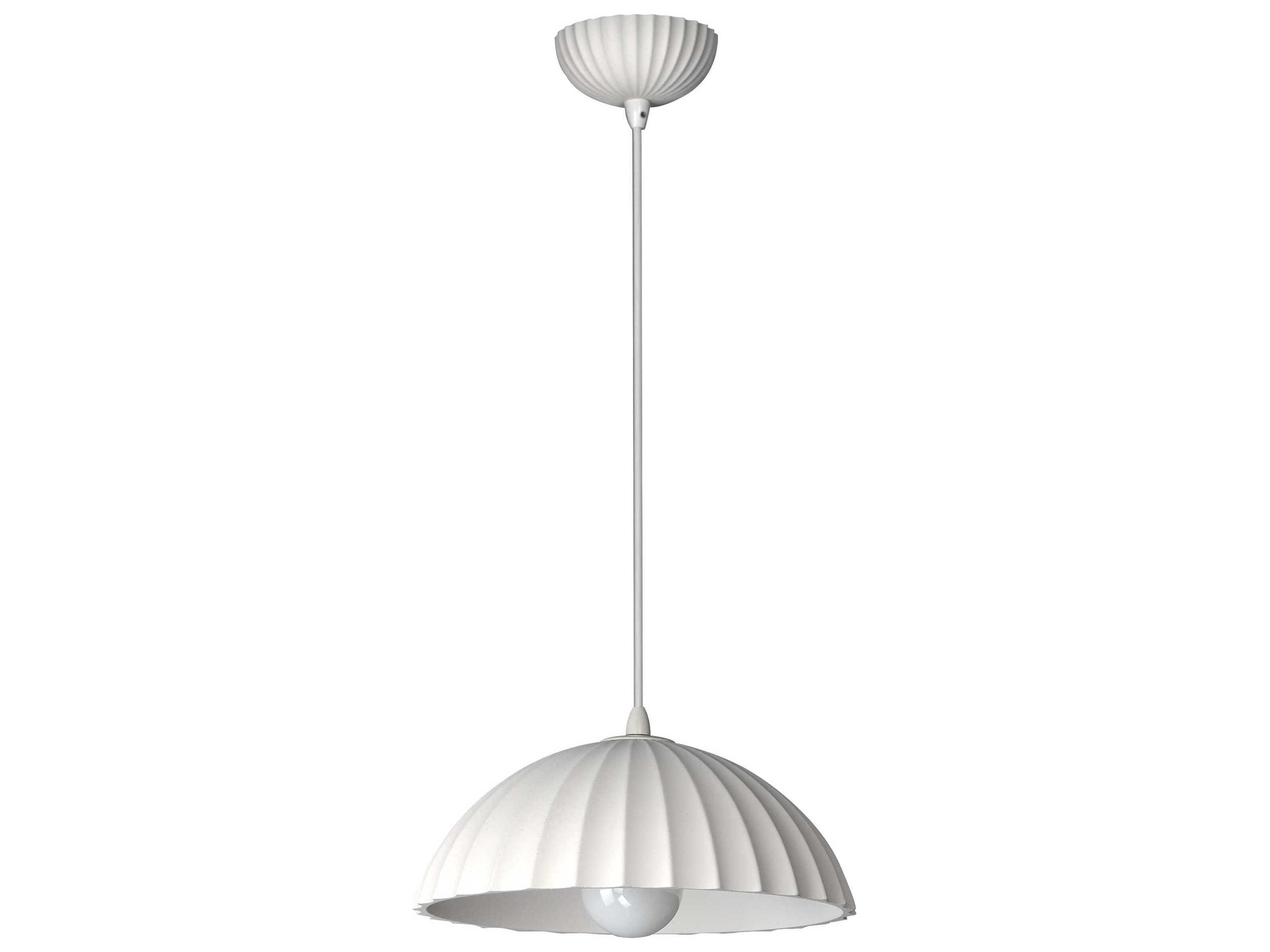 Basilica 1-Light Chaulk White Dome Pendant