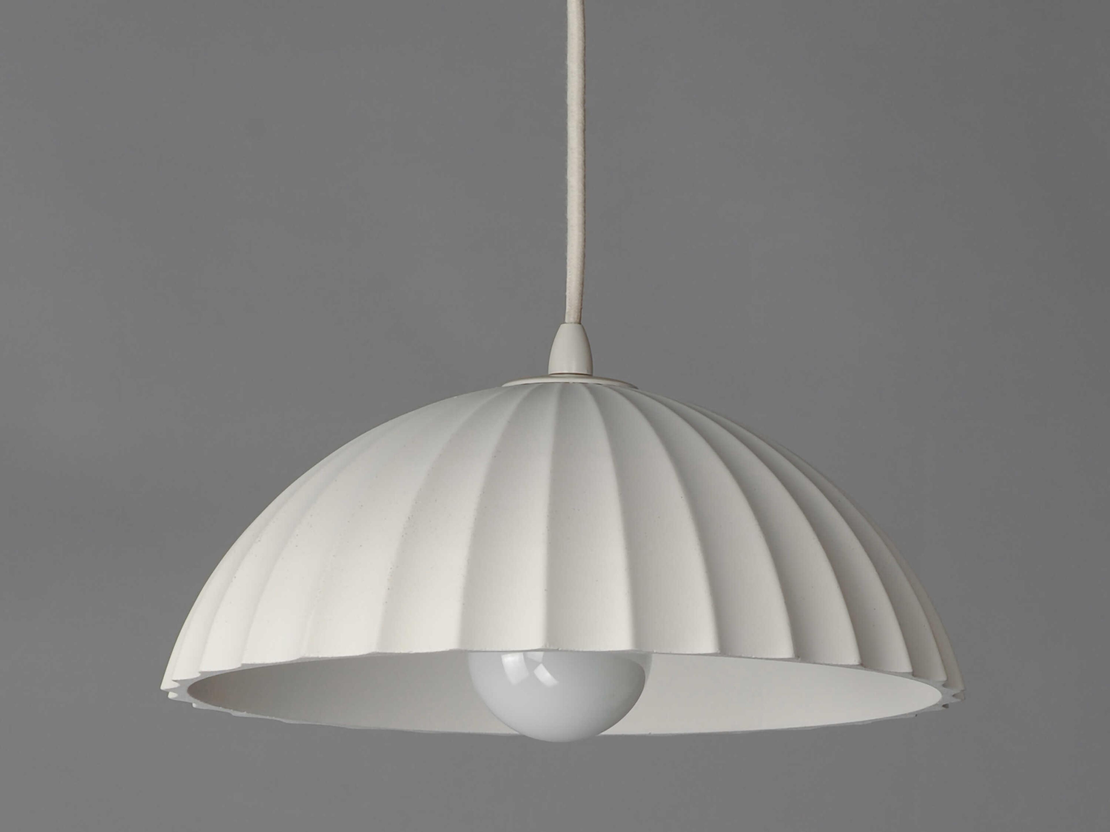 ET2 Basilica 1-Light Chaulk White Dome Pendant