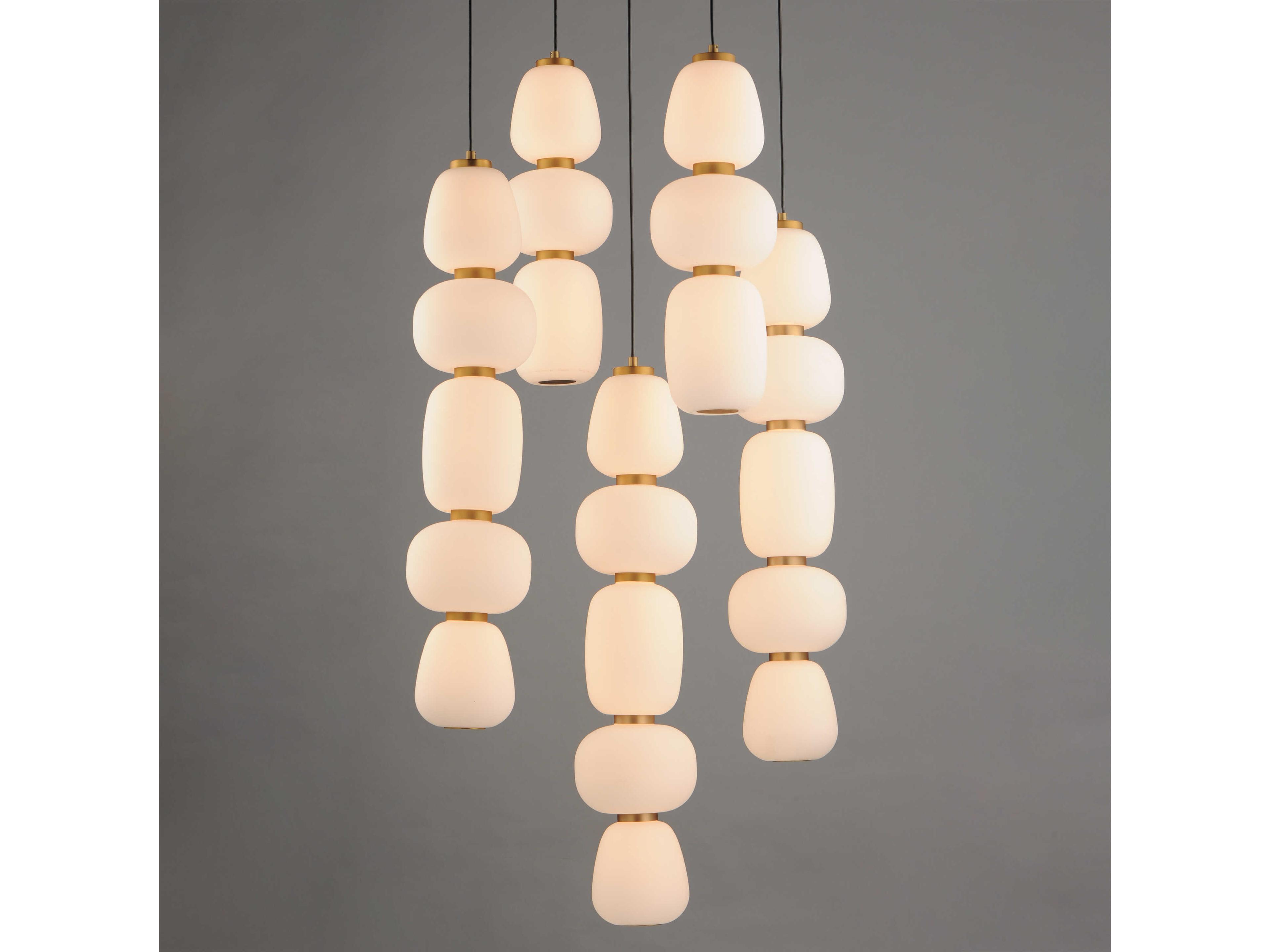 ET2 Soji 5-Light Black Gold Linear Pendant