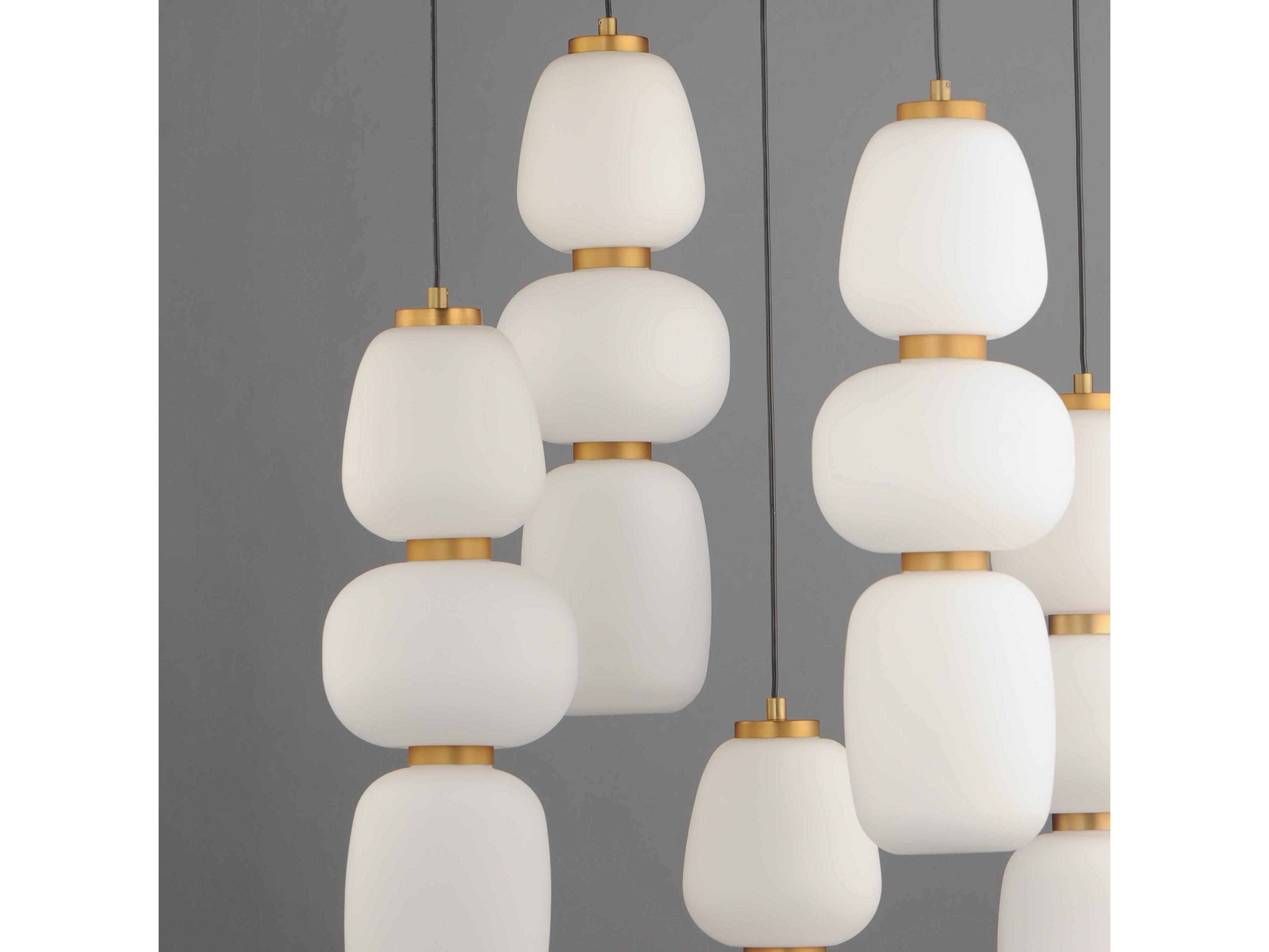 ET2 Soji 5-Light Black Gold Linear Pendant