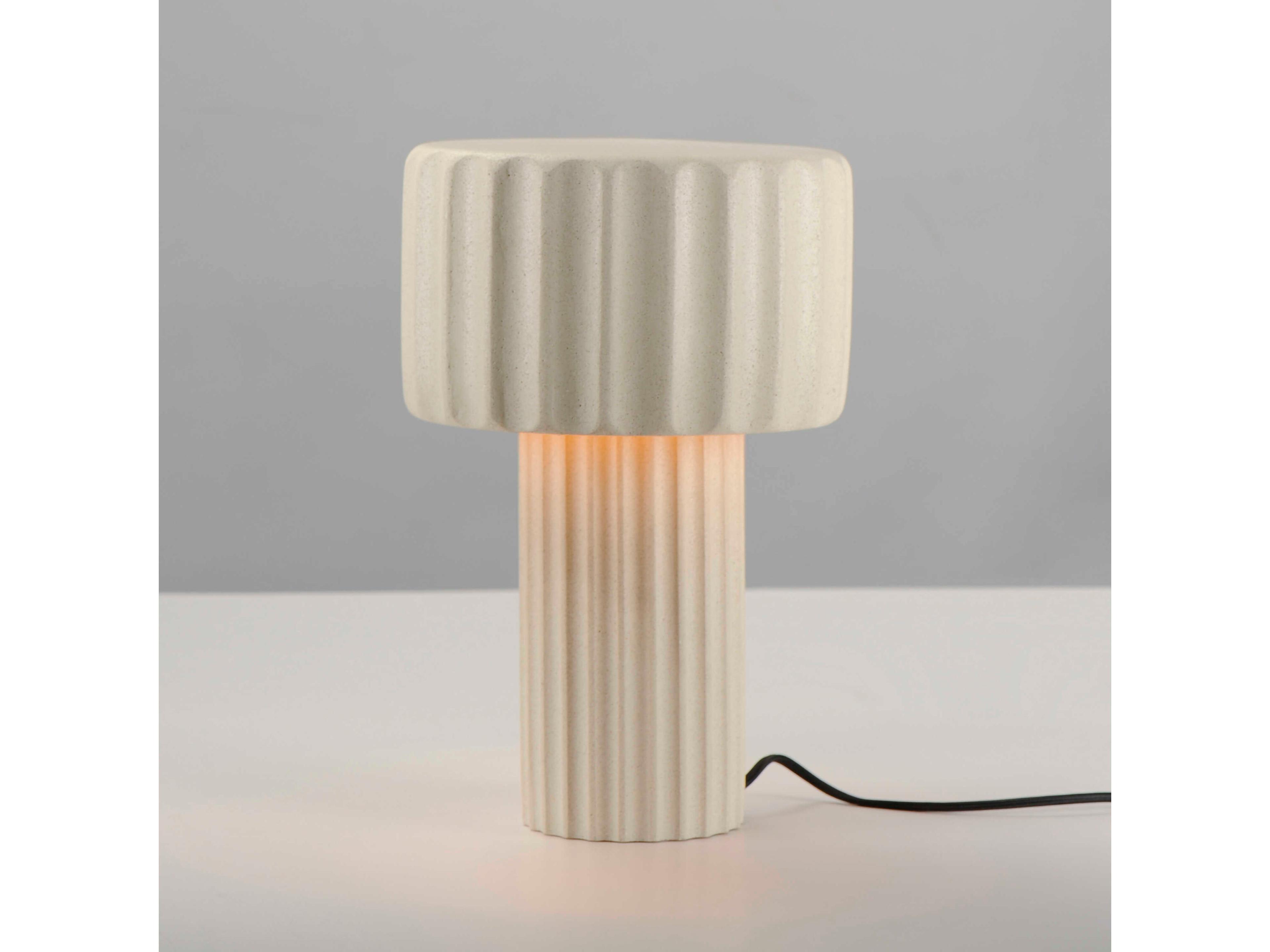 ET2 Delphi Sandstone Gray Table Lamp
