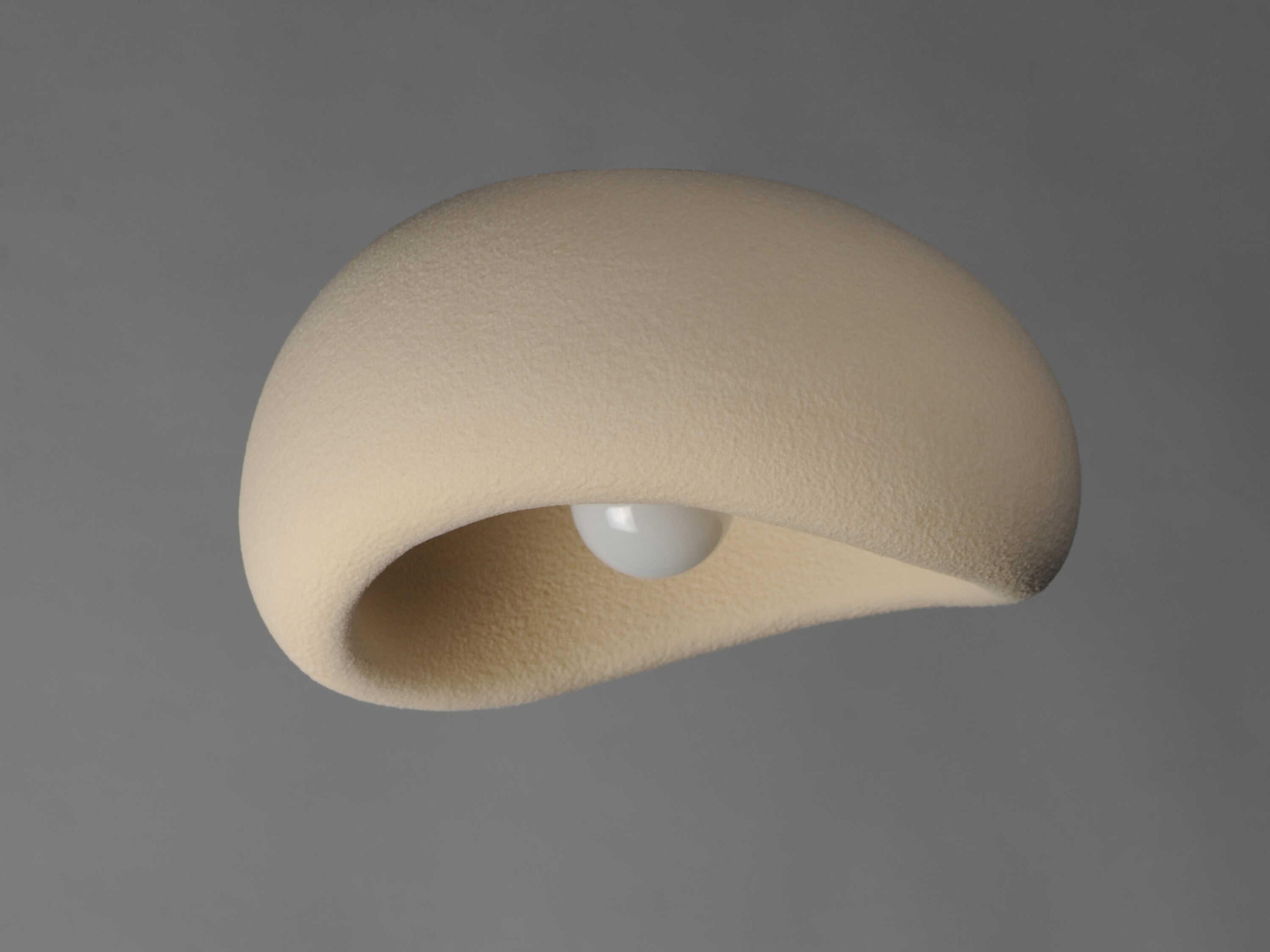 ET2 Moeraki 1-Light Oyster Off White Dome Flush Mount