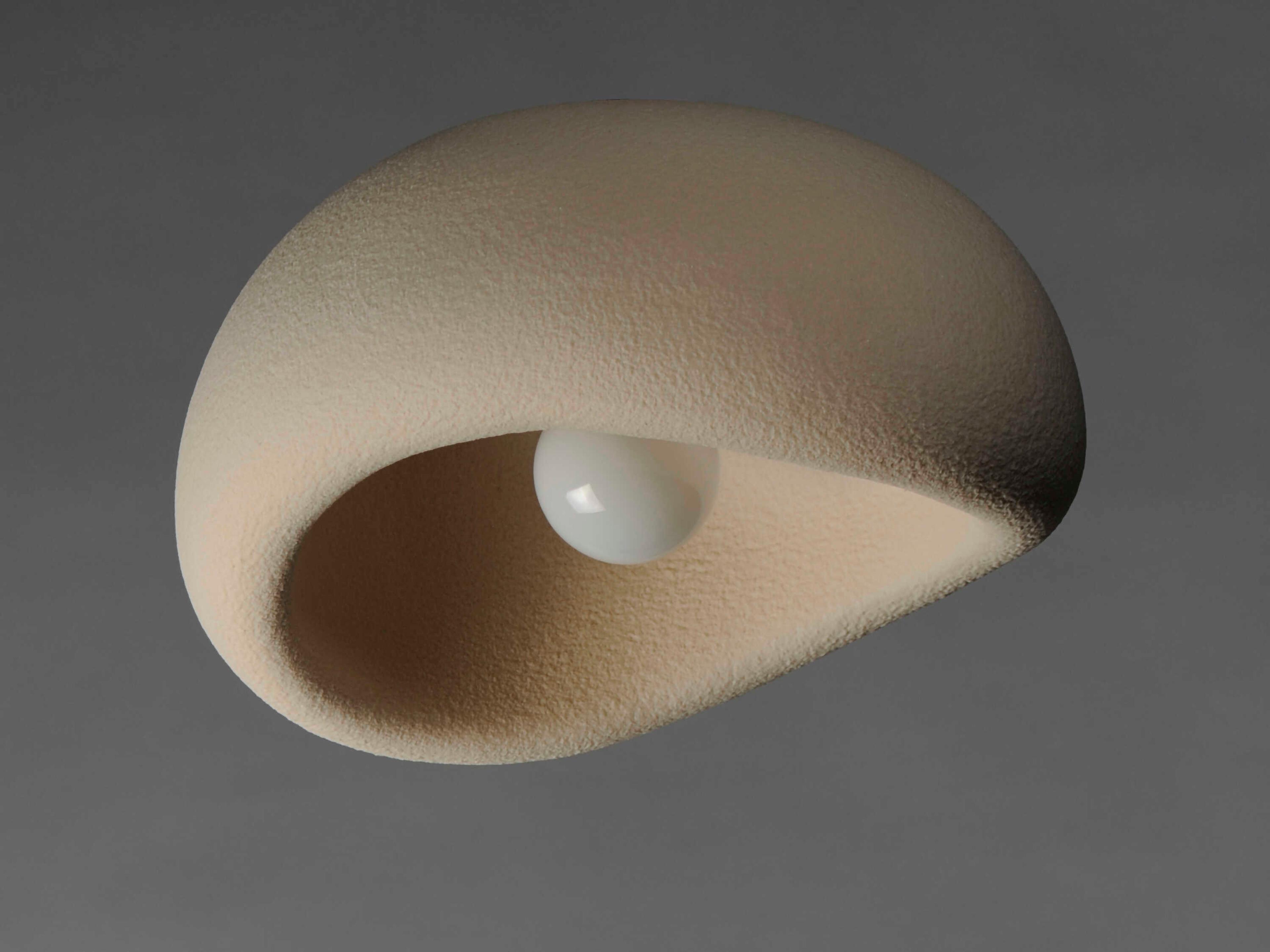 ET2 Moeraki 1-Light Oyster Off White Dome Flush Mount