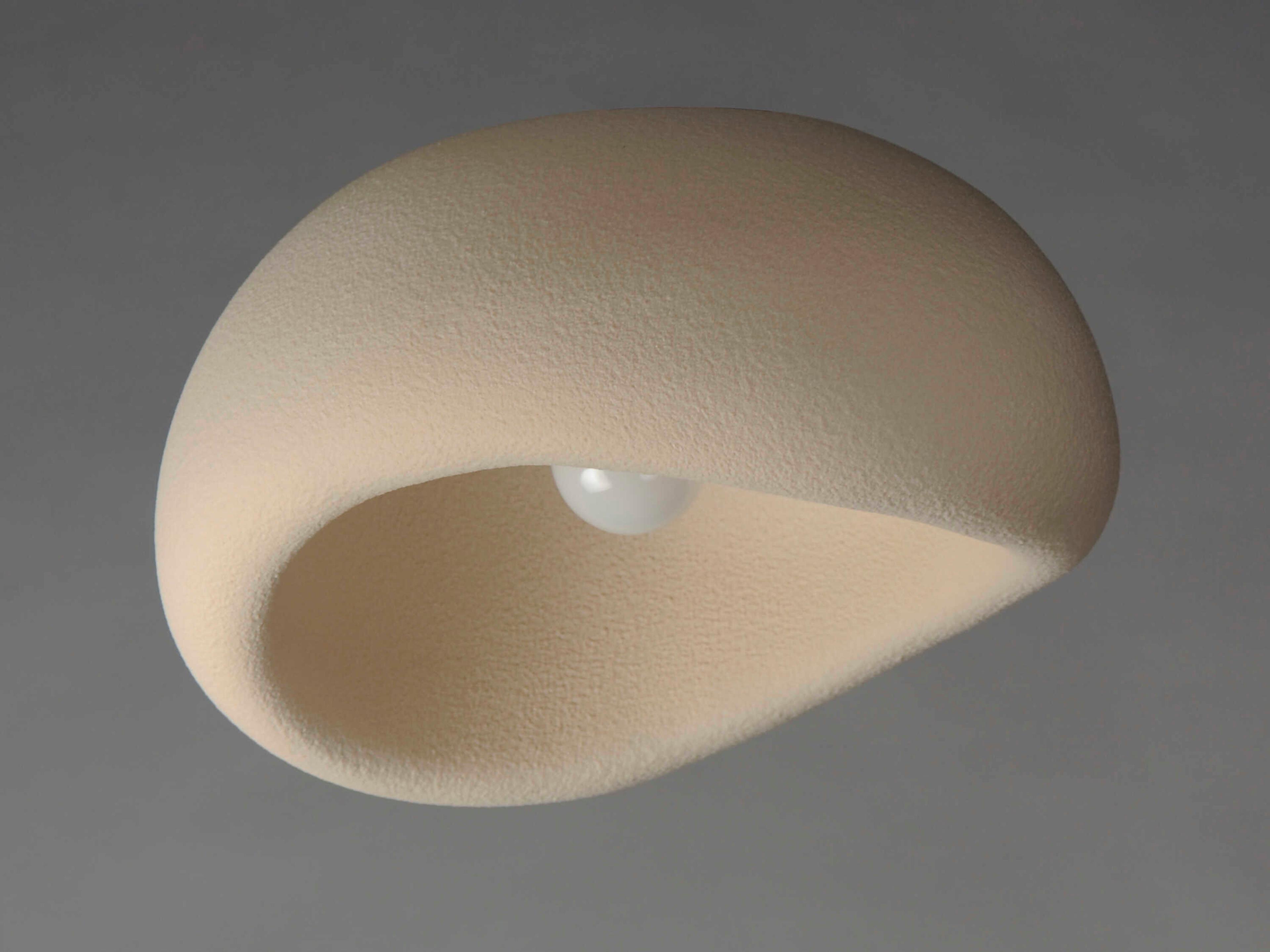 ET2 Moeraki 1-Light Oyster Off White Dome Flush Mount