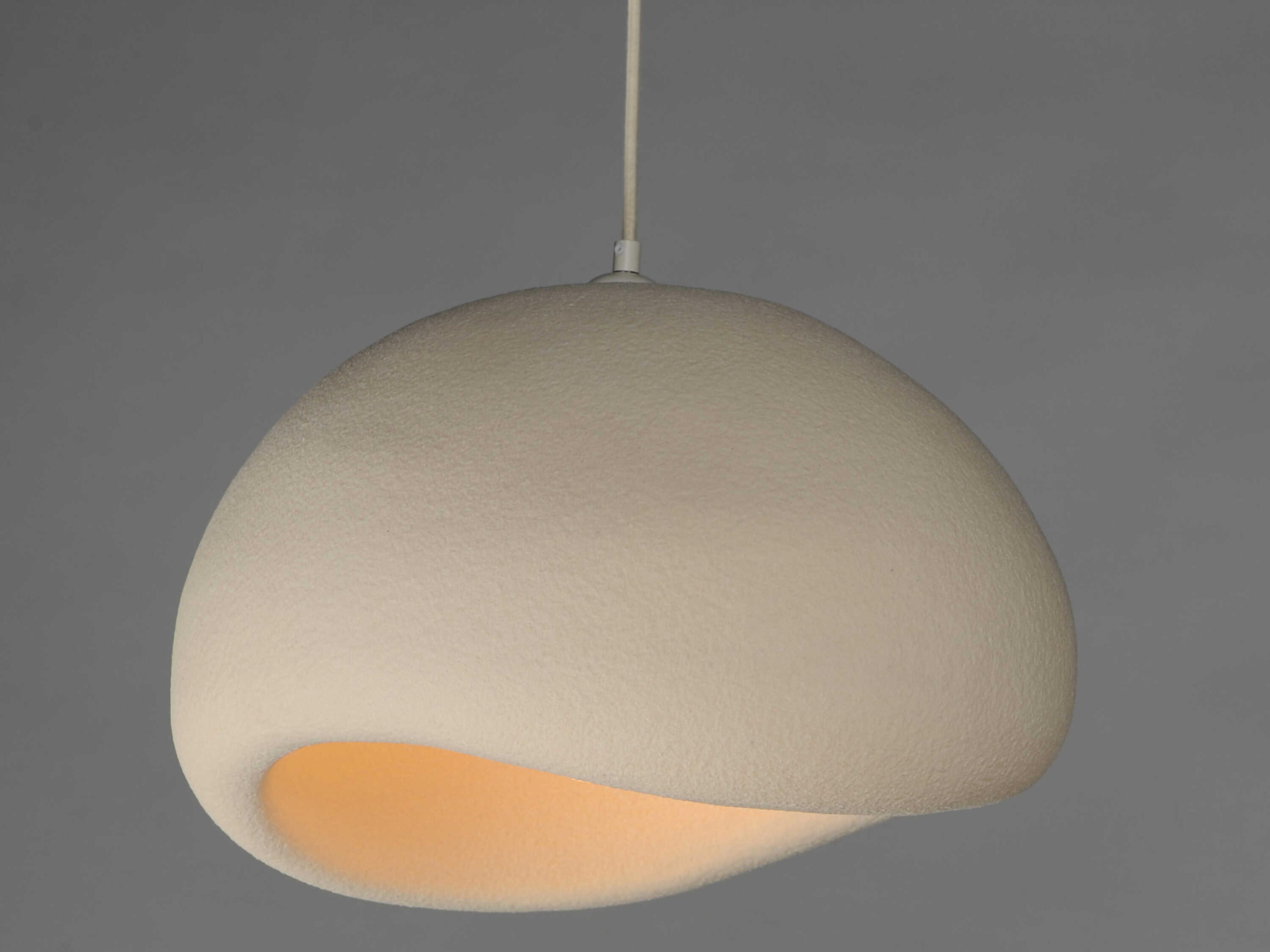 ET2 Moeraki 1-Light Oyster Off White Dome Pendant