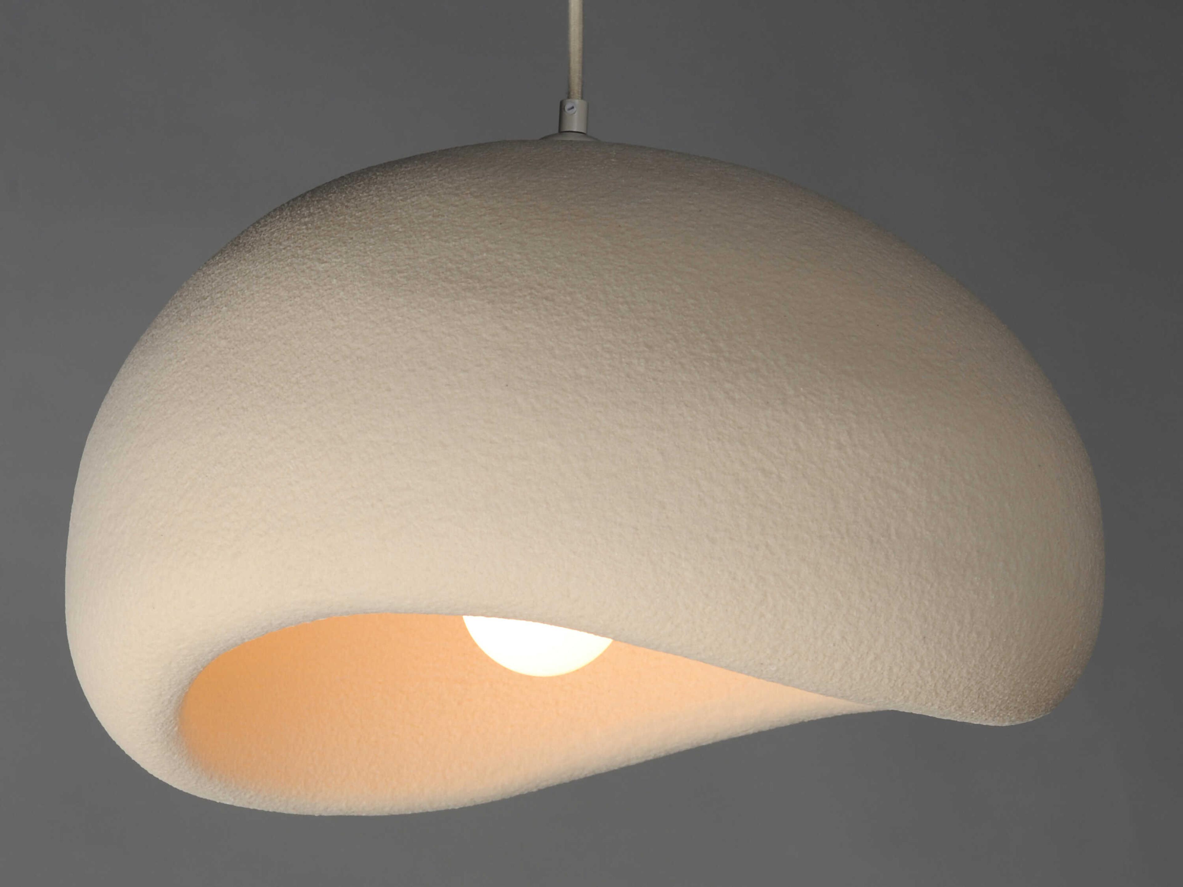 ET2 Moeraki 1-Light Oyster Off White Dome Pendant