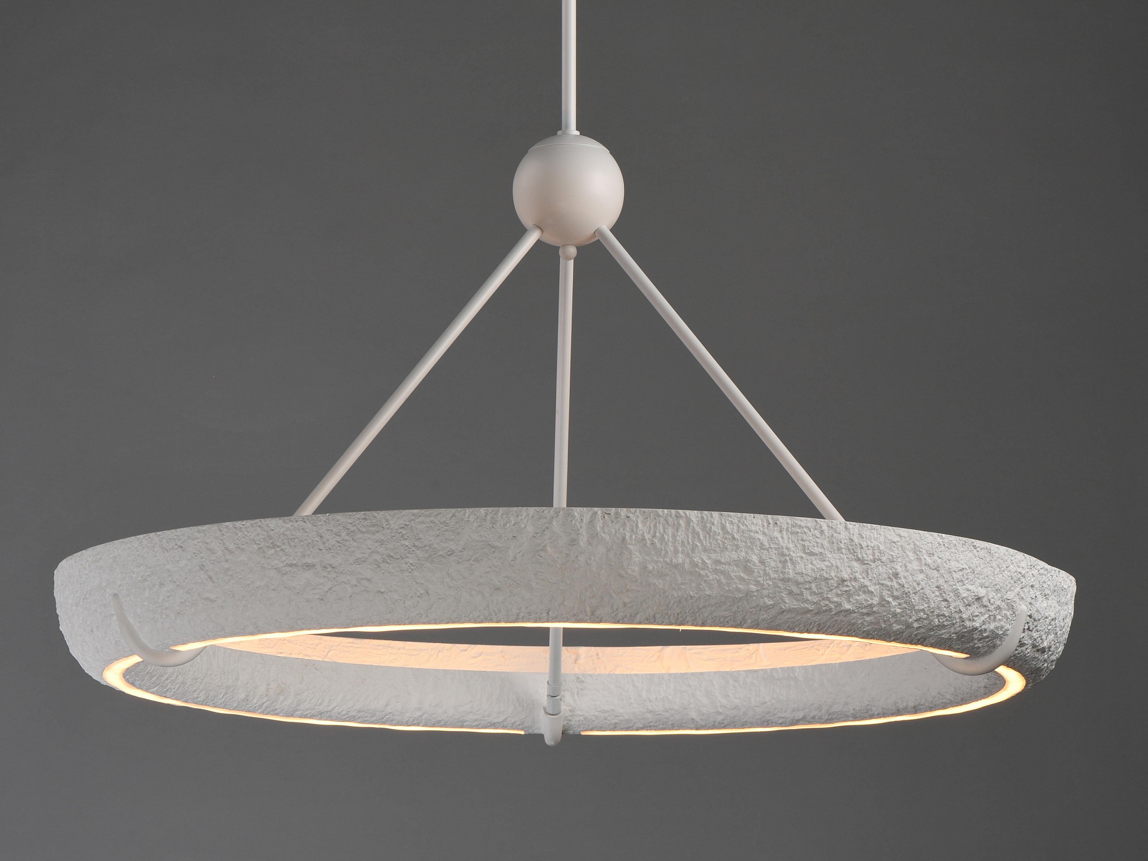ET2 Geist 1-Light Textured White Round Pendant