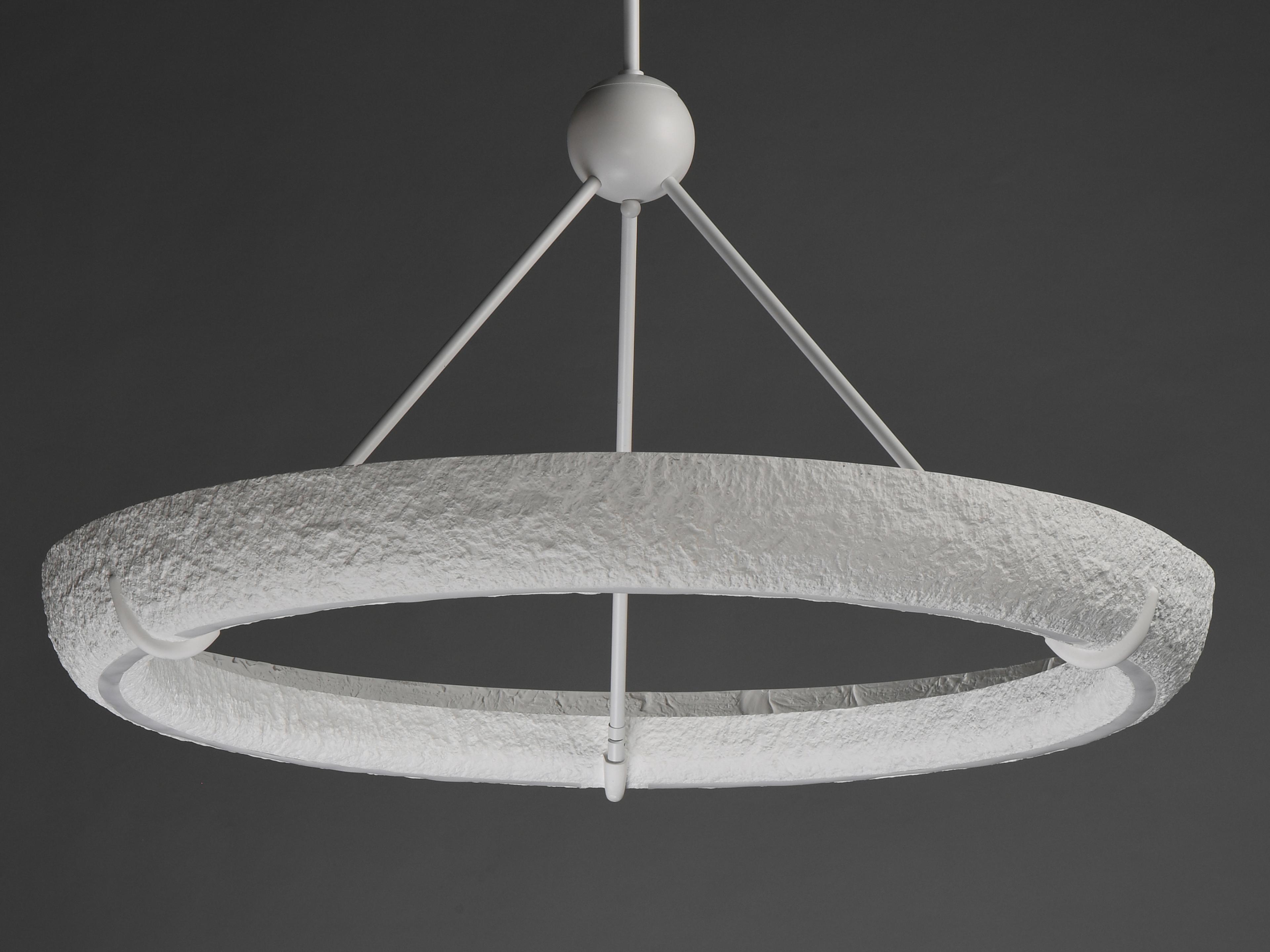 ET2 Geist 1-Light Textured White Round Pendant