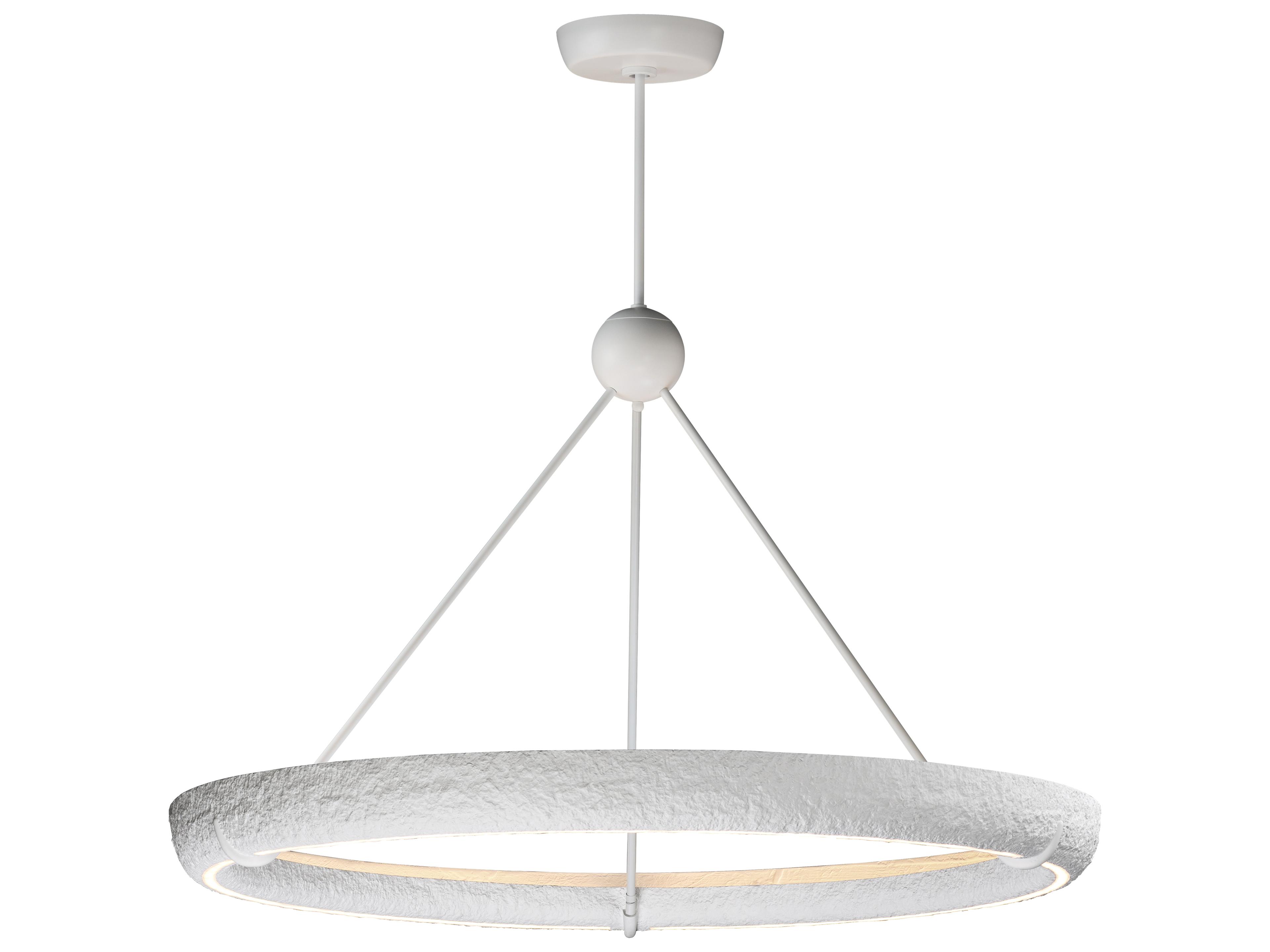 Geist 1-Light Textured White Round Pendant