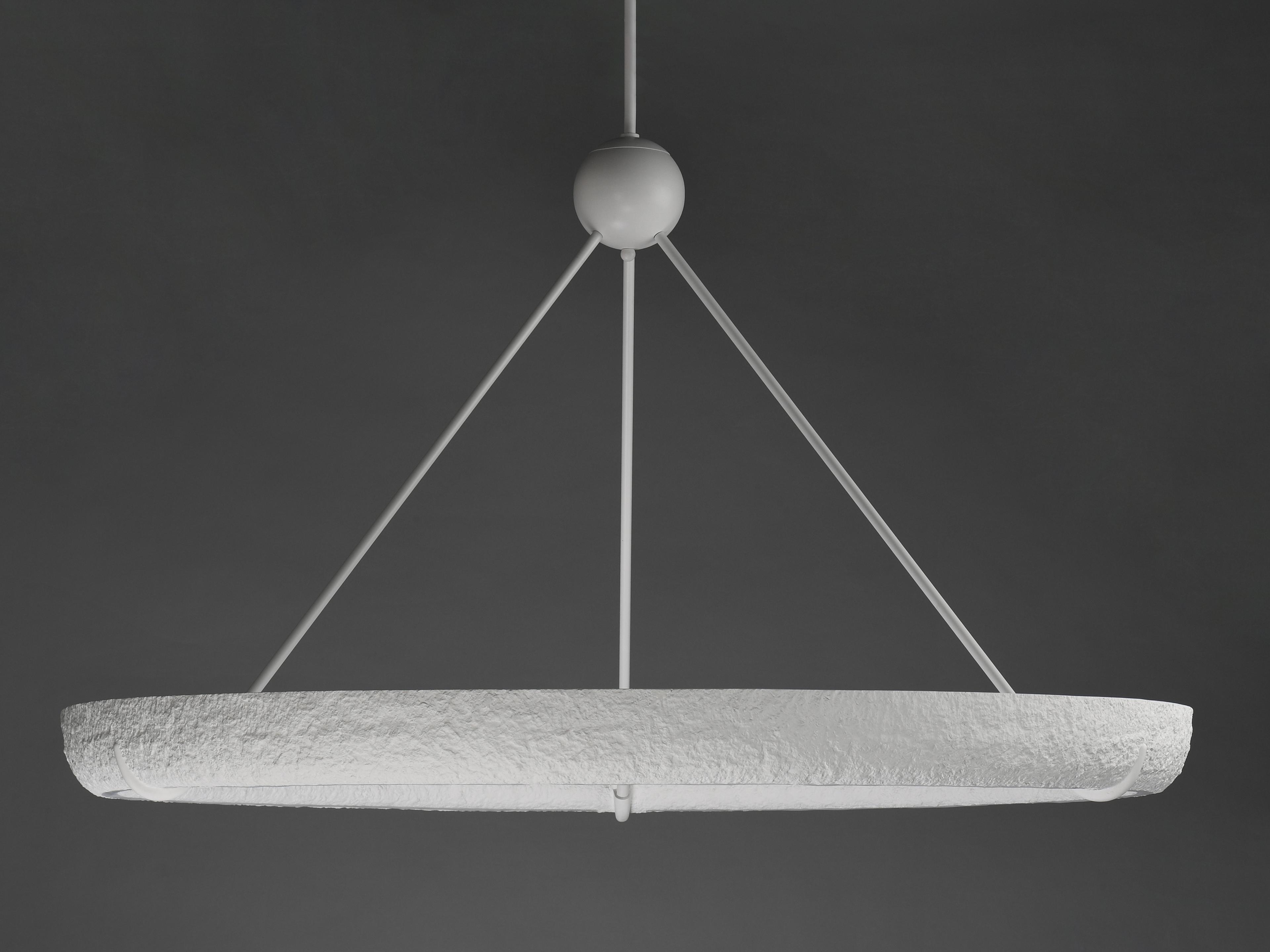 ET2 Geist 1-Light Textured White Round Pendant