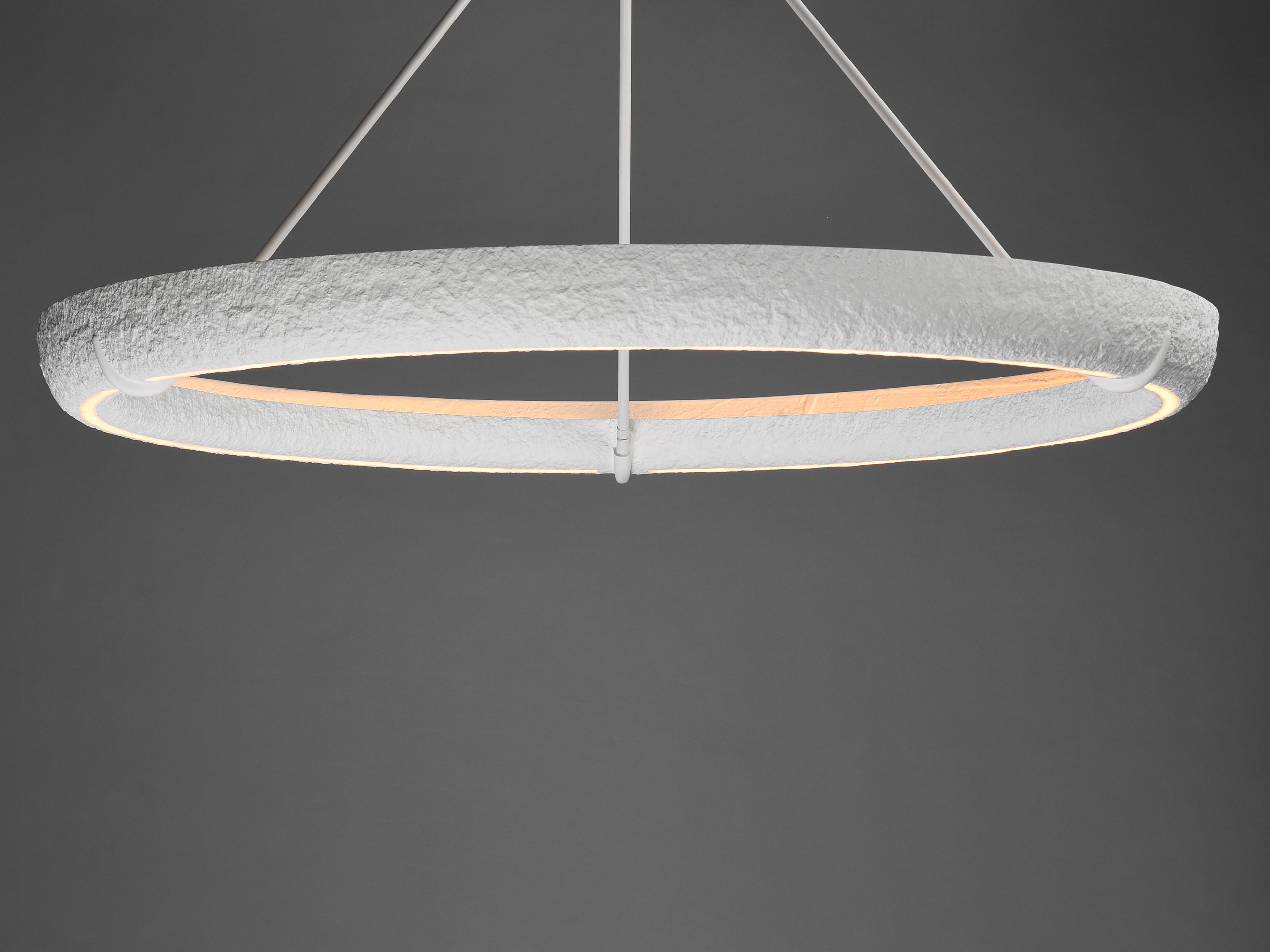 ET2 Geist 1-Light Textured White Round Pendant