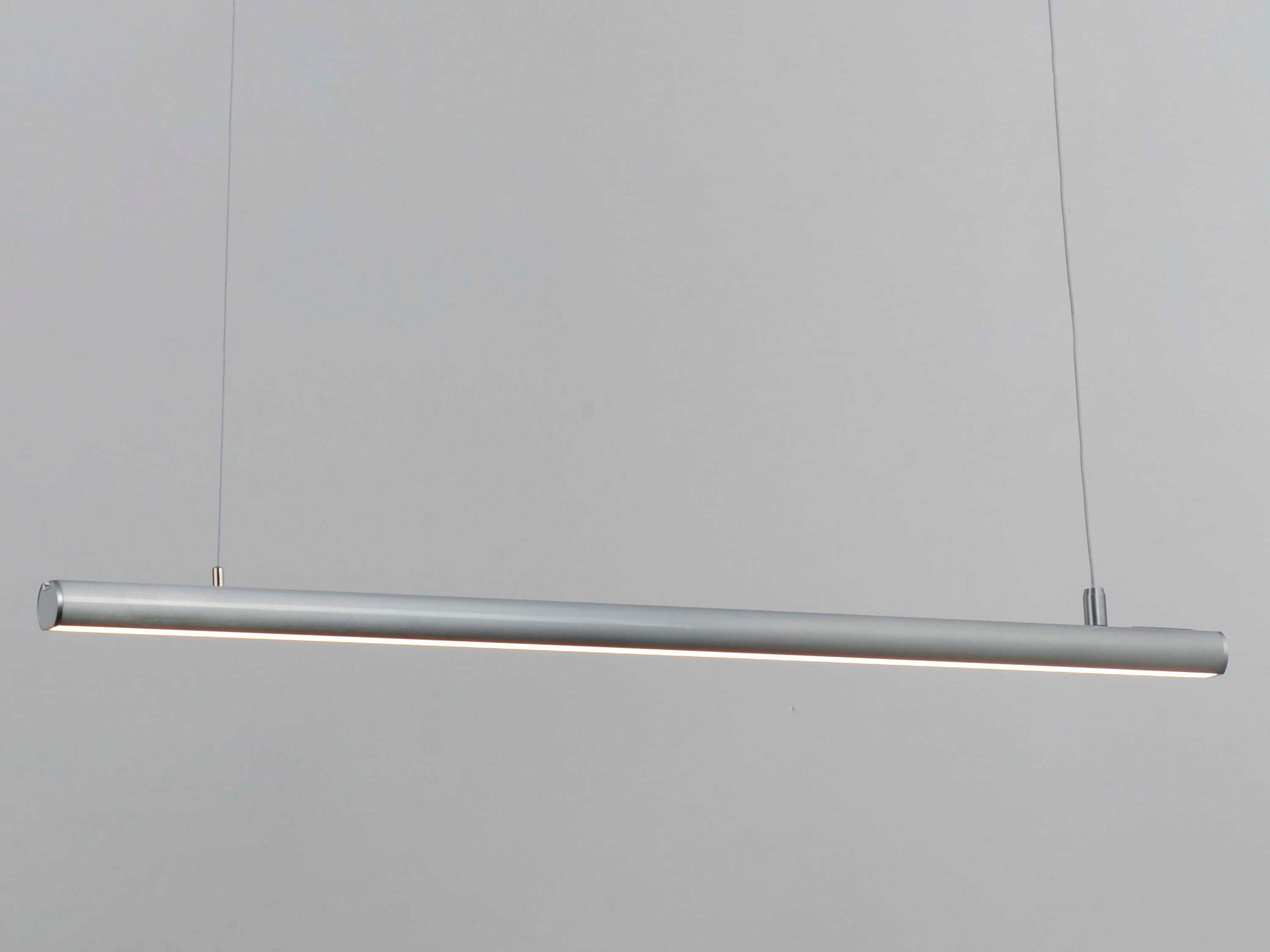 ET2 Continuum 1-Light Satin Aluminum Silver LED Linear Island Pendant