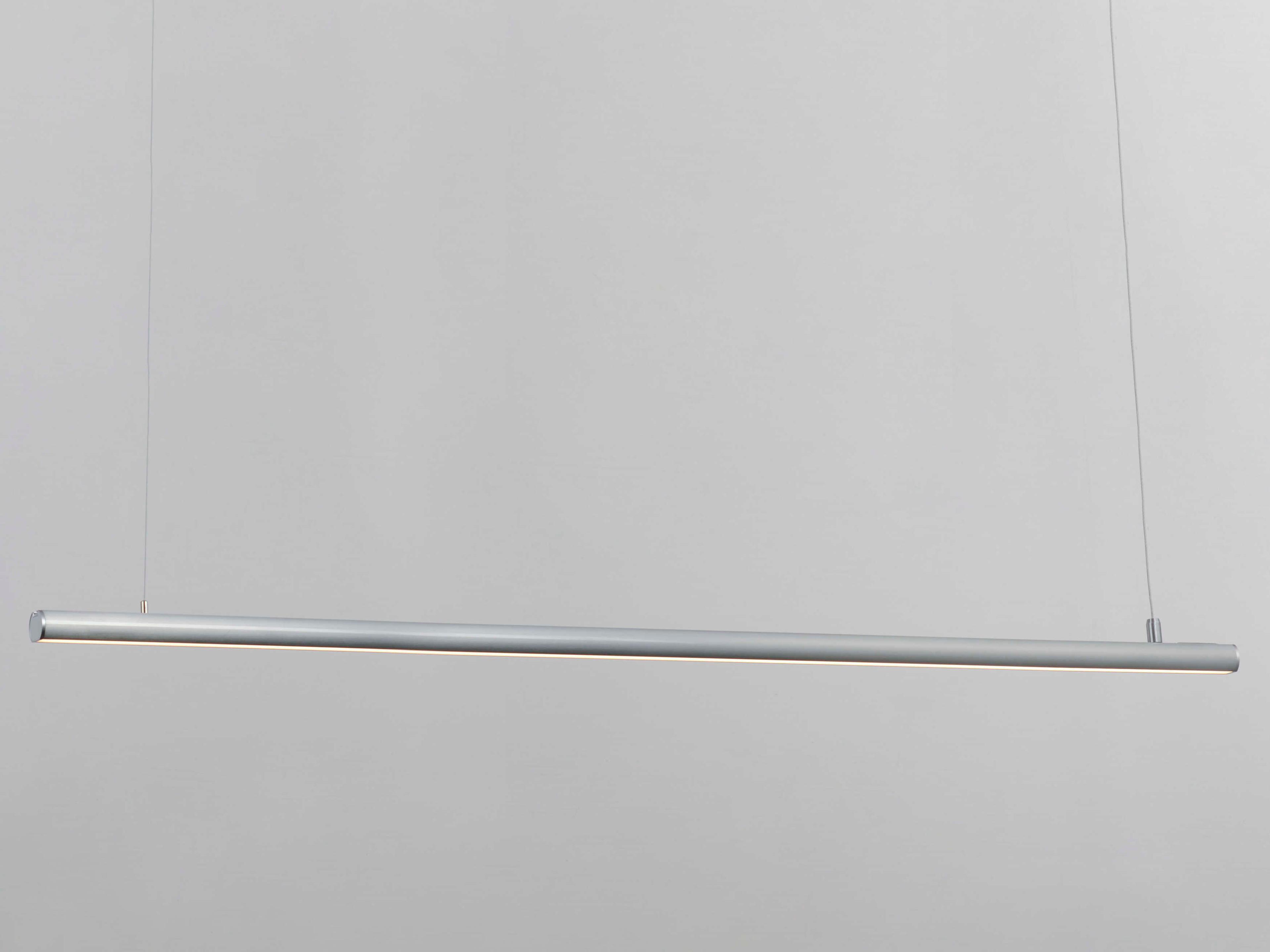 ET2 Continuum 1-Light Satin Aluminum Silver LED Linear Island Pendant