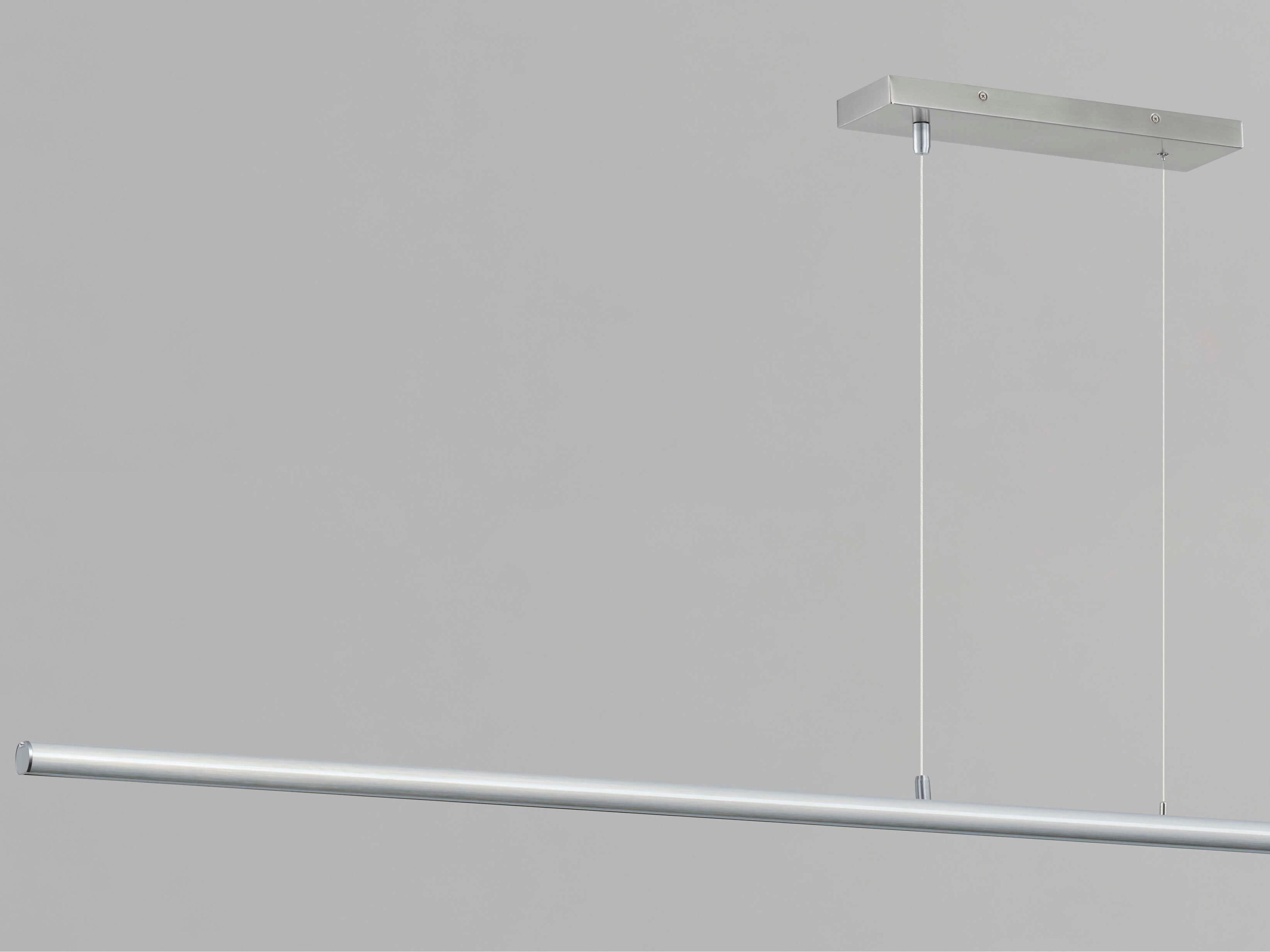 ET2 Continuum 1-Light Satin Aluminum Silver LED Linear Island Pendant