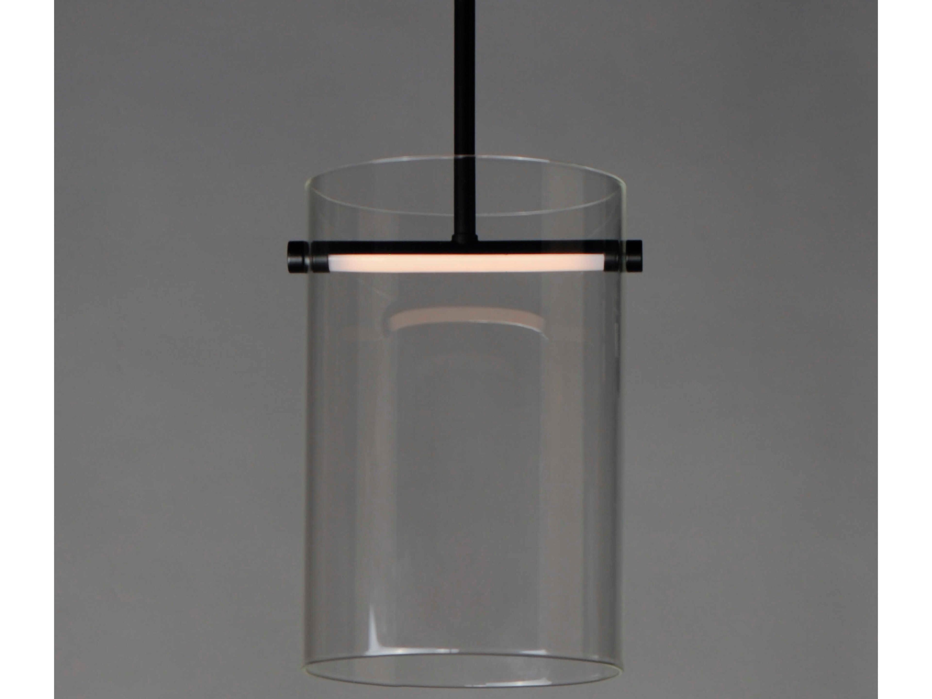 ET2 1-Light Black Cylinder Mini Pendant