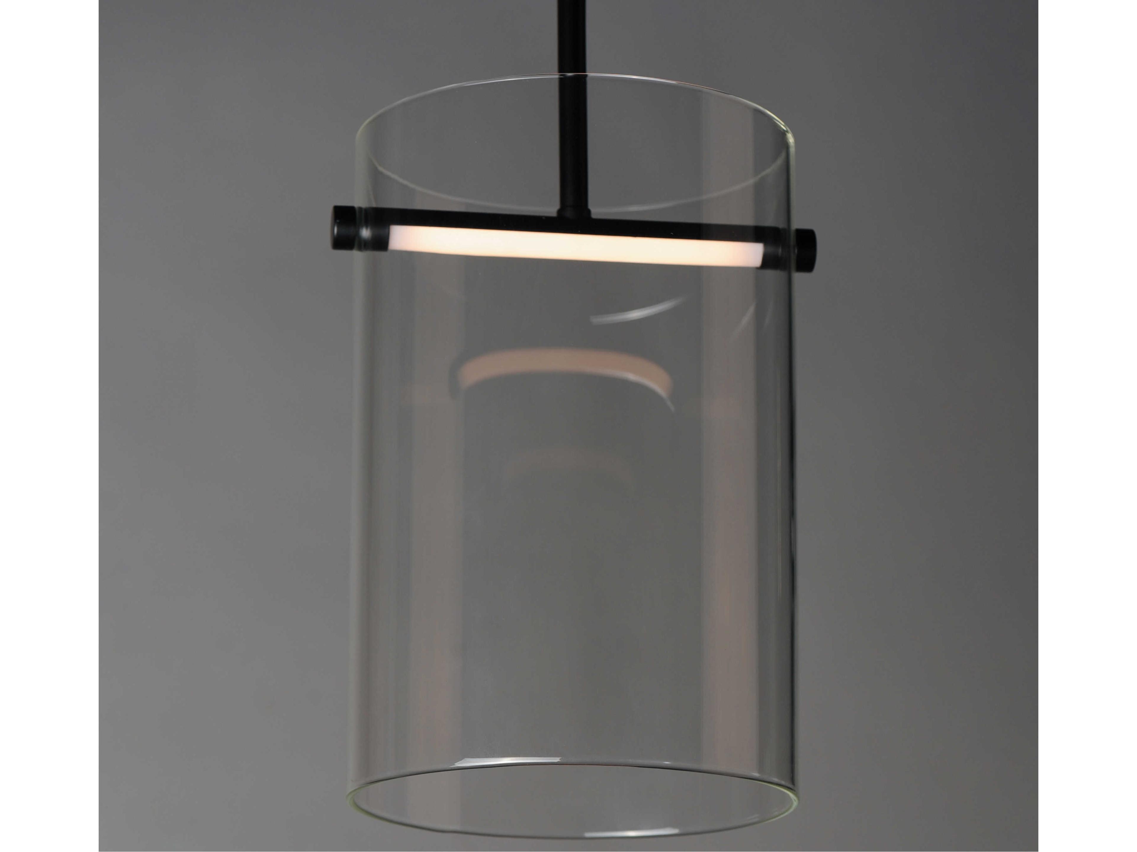 ET2 1-Light Black Cylinder Mini Pendant