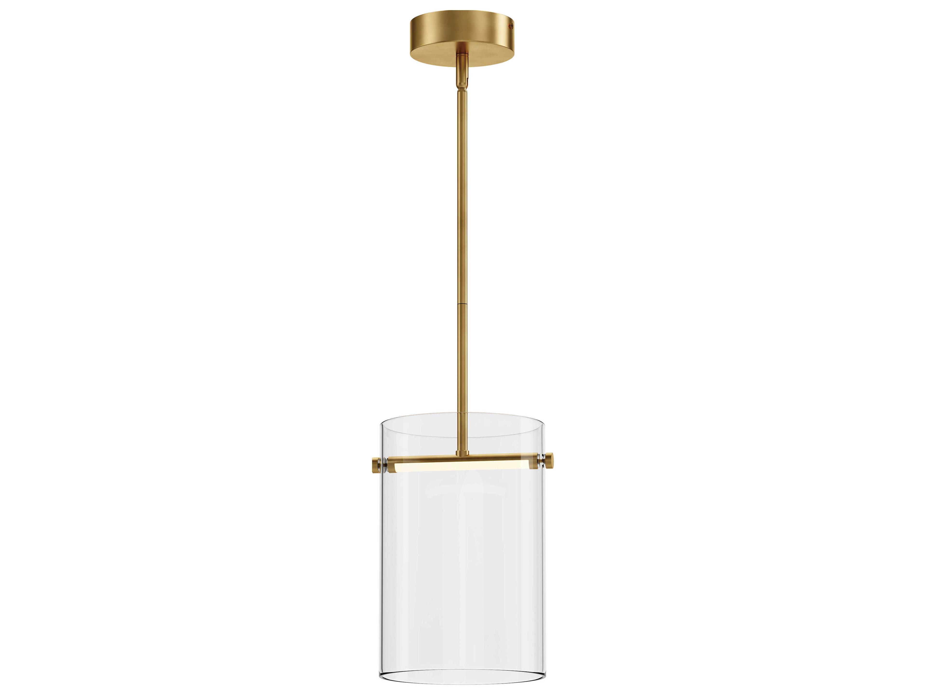 1-Light Gold Cylinder Mini Pendant