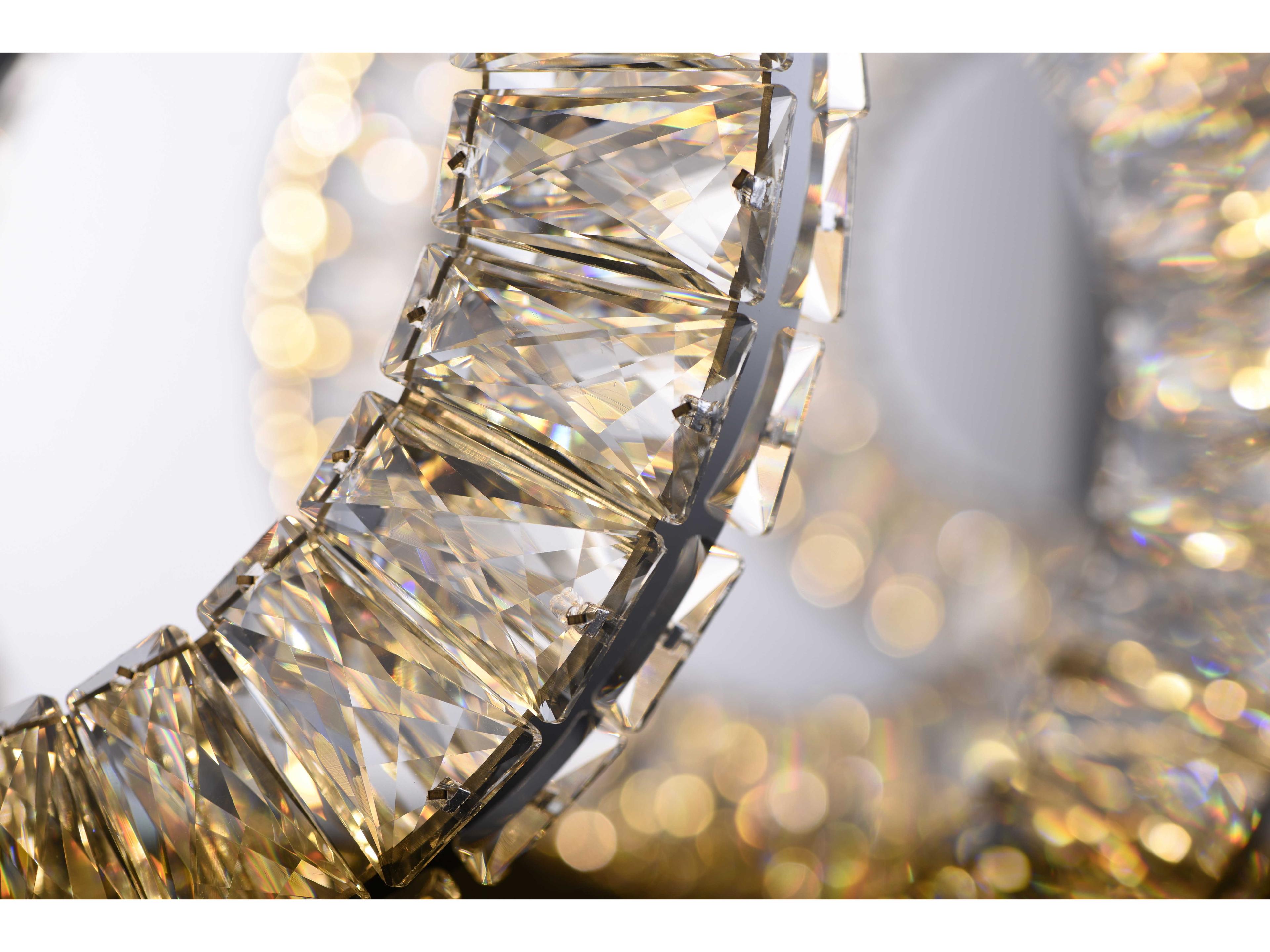 ET2 Charm 3-Light Polished Chrome Crystal LED Linear Round Island Pendant