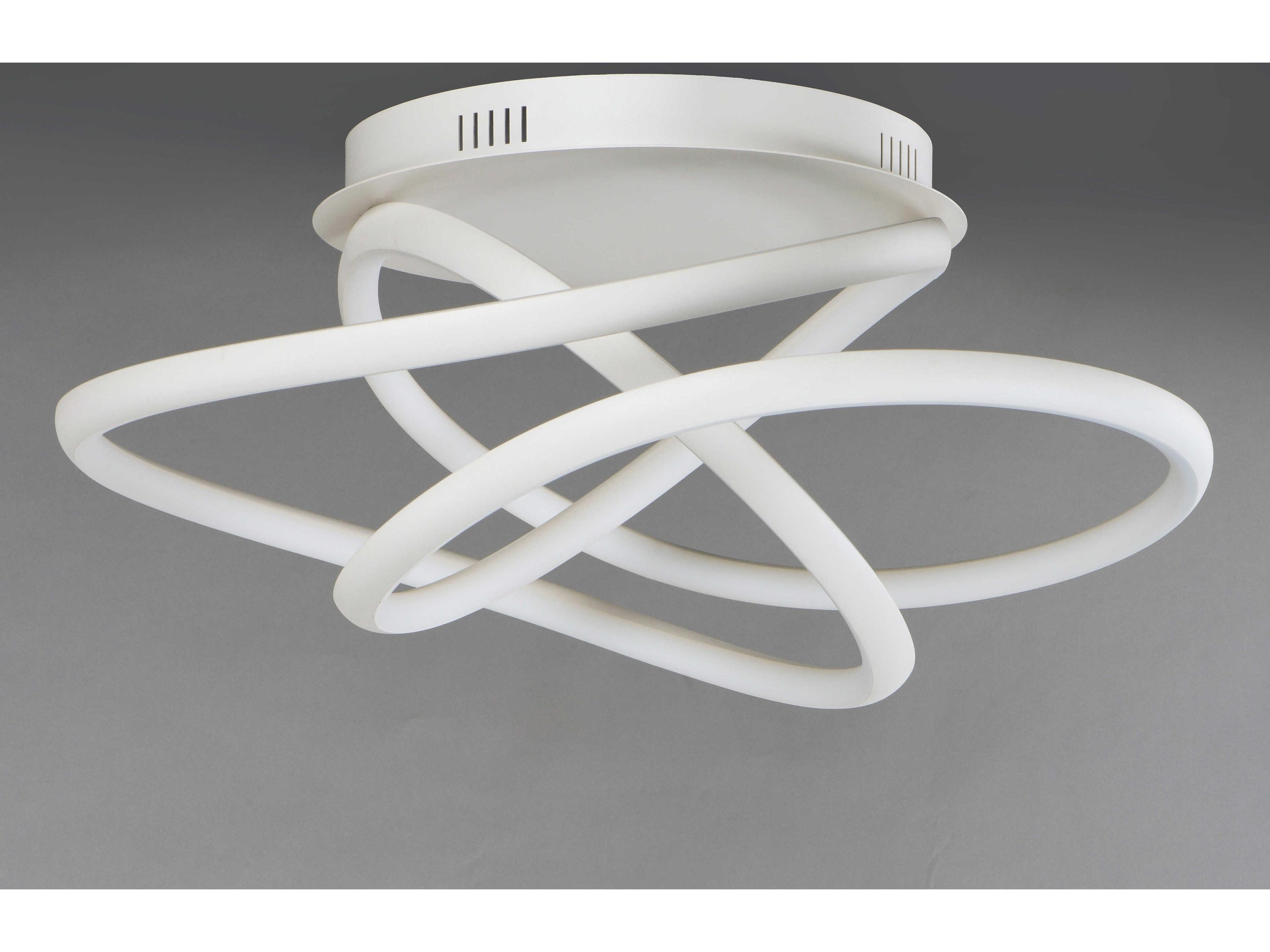 ET2 Twisted 1-Light Matte White LED Flush Mount