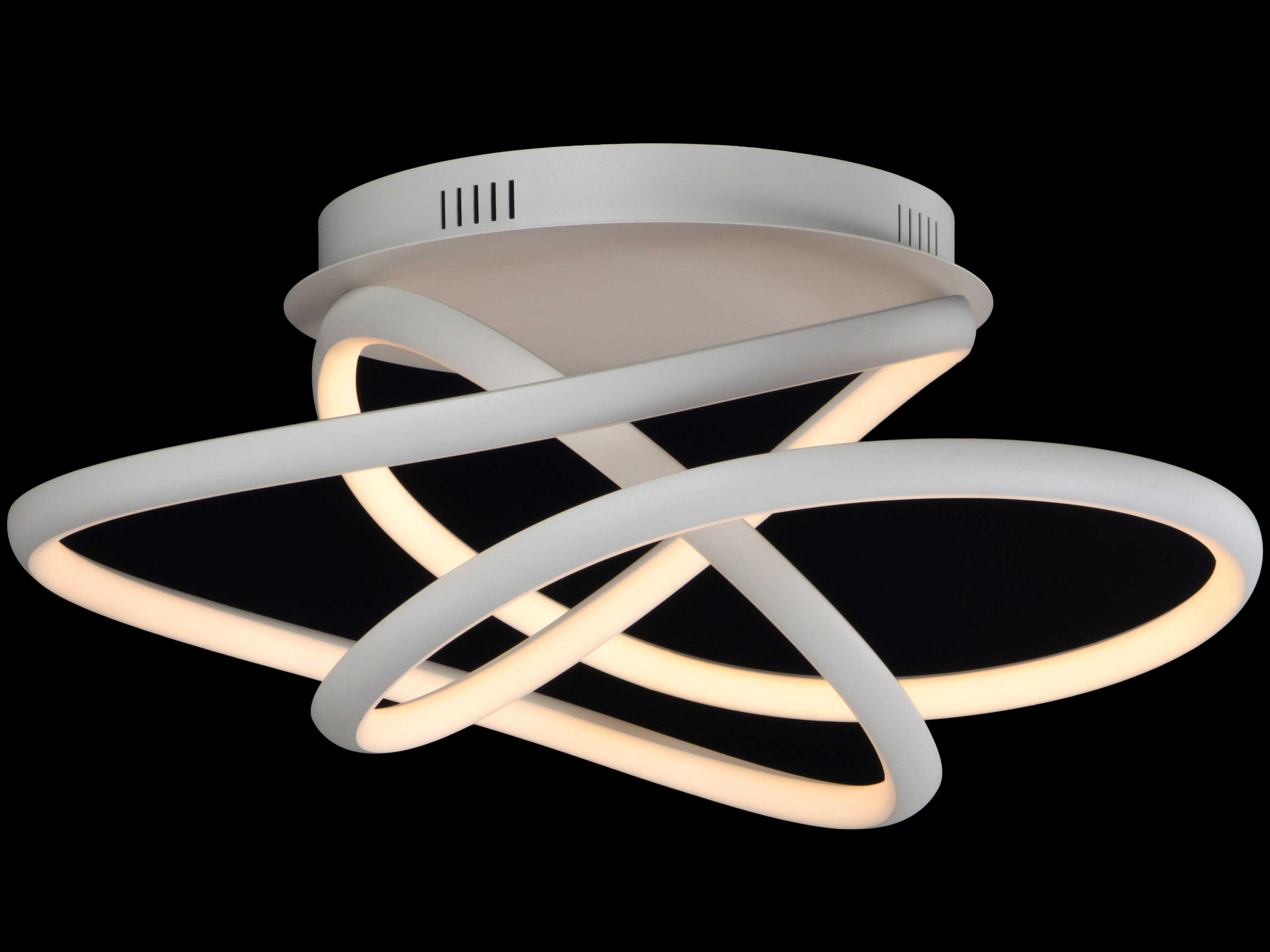 ET2 Twisted 1-Light Matte White LED Flush Mount