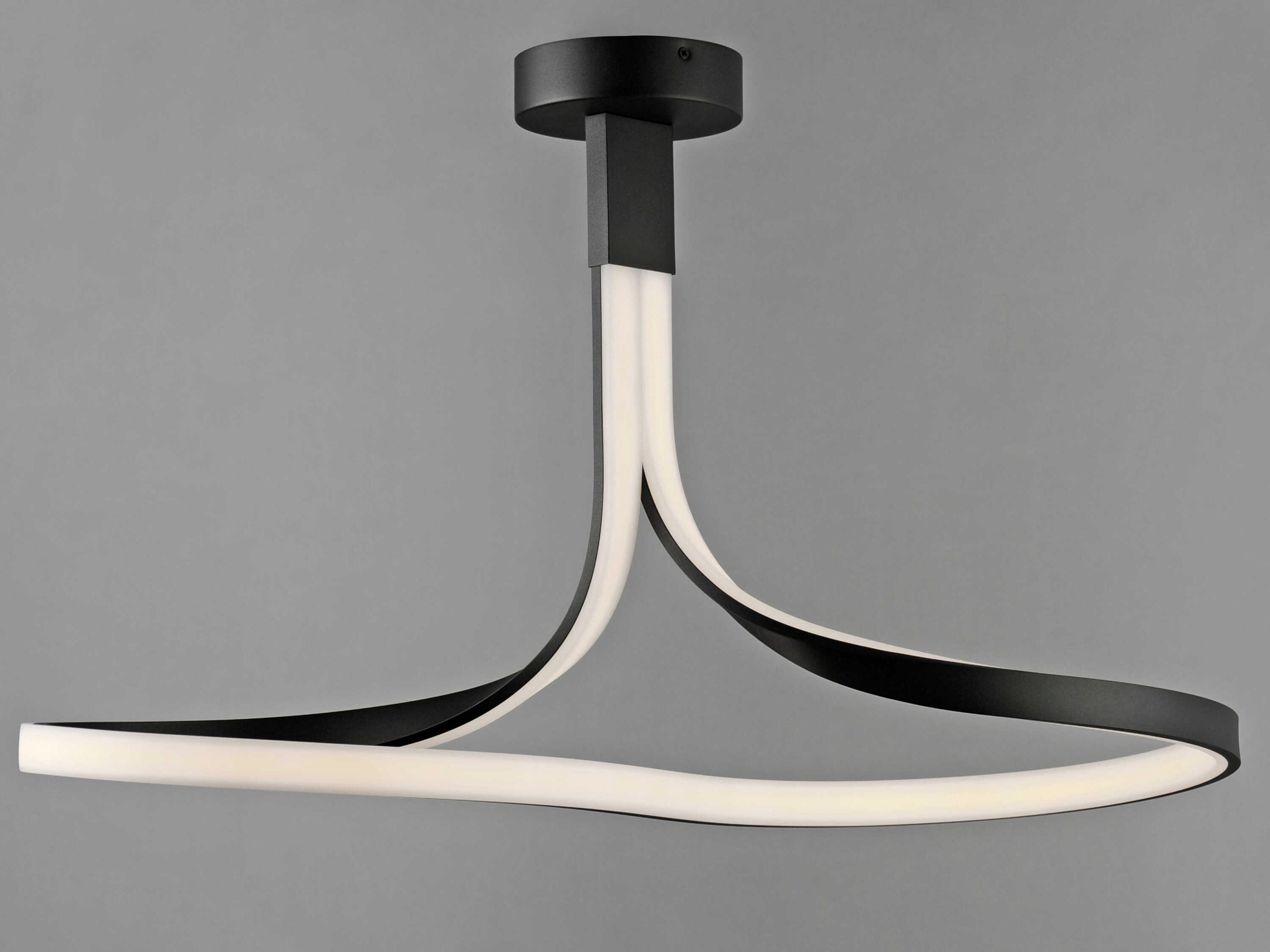 ET2 Serpentine 1-Light Black Semi Flush Mount