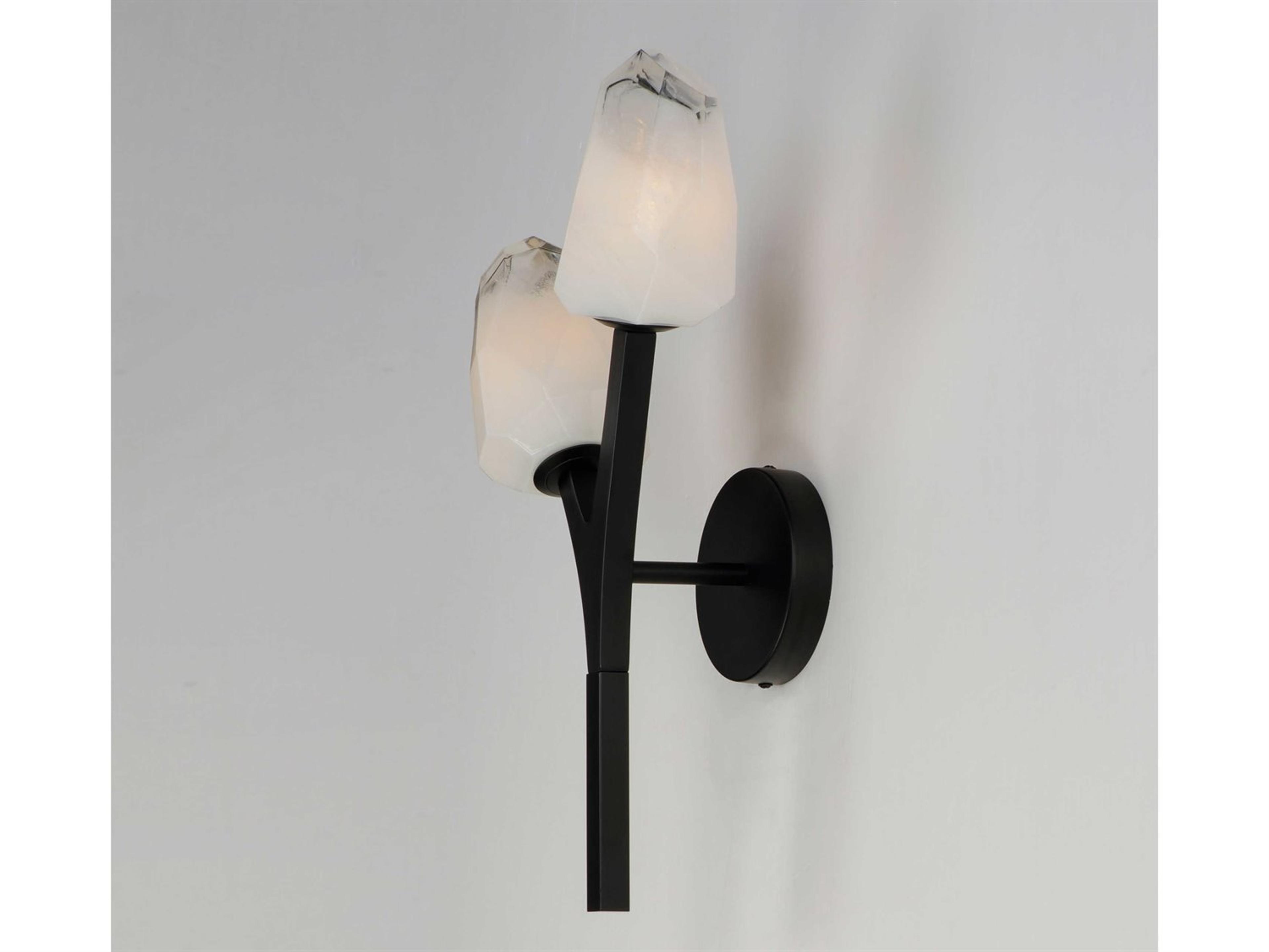 ET2 Blossom 2-Light Black Glass LED Wall Sconce