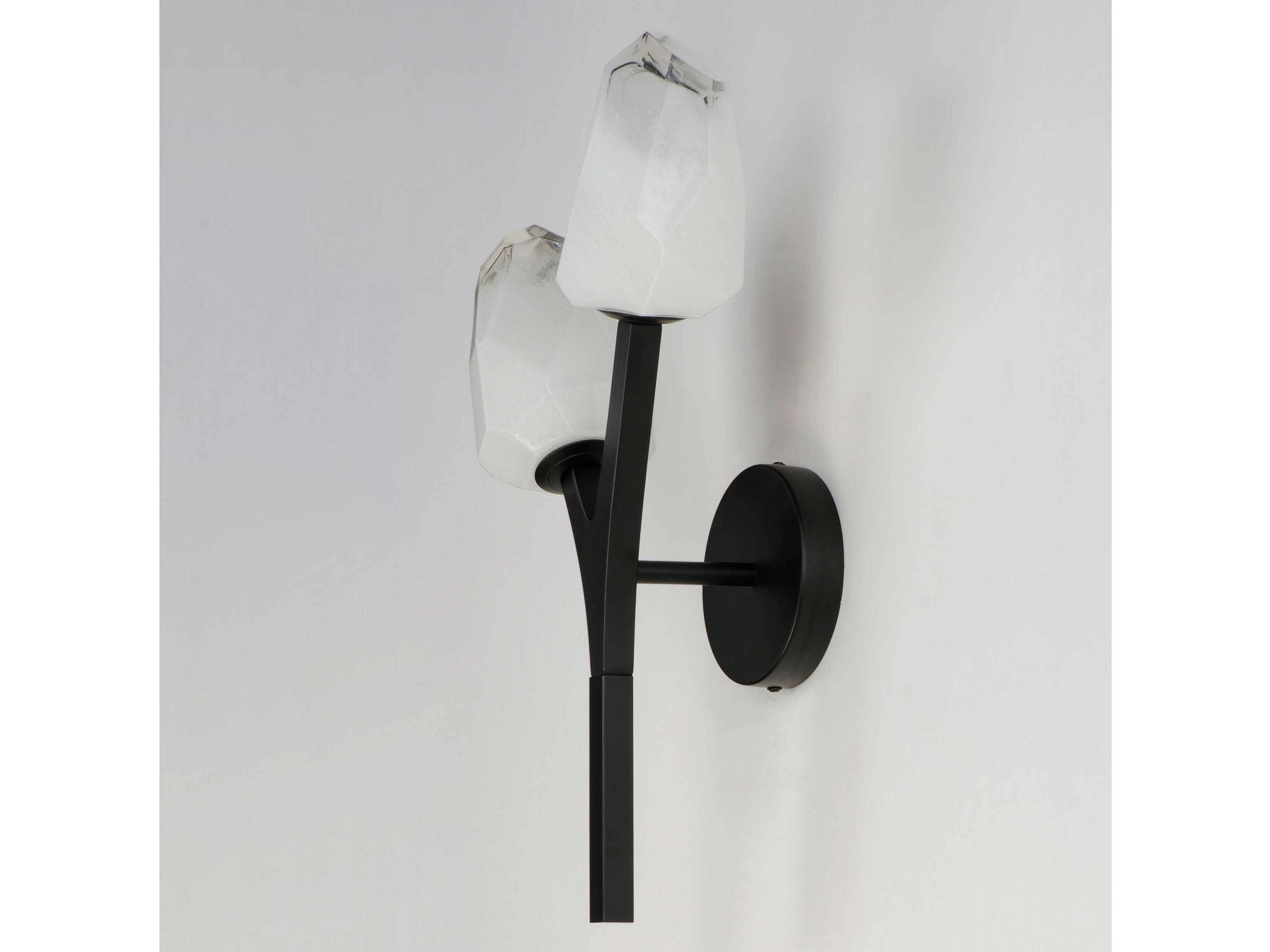 ET2 Blossom 2-Light Black Glass LED Wall Sconce