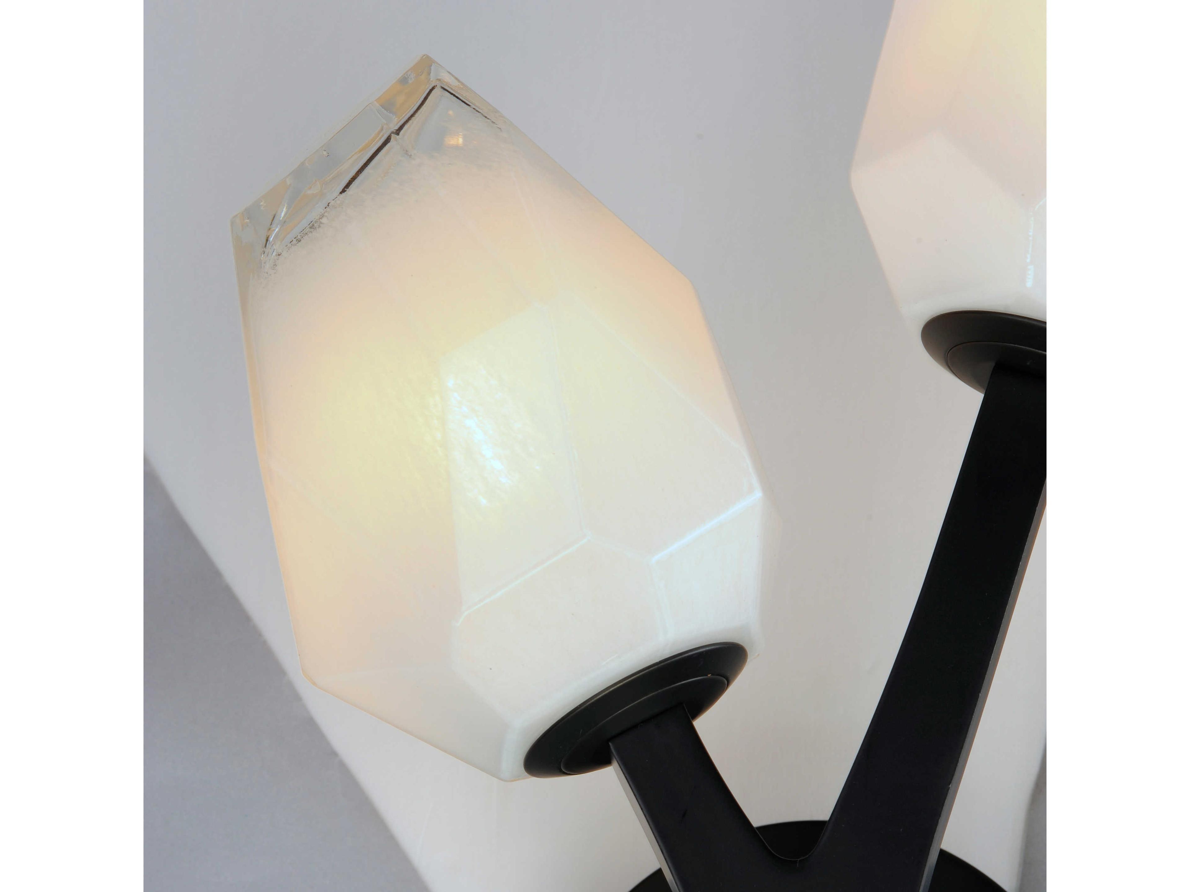 ET2 Blossom 2-Light Black Glass LED Wall Sconce