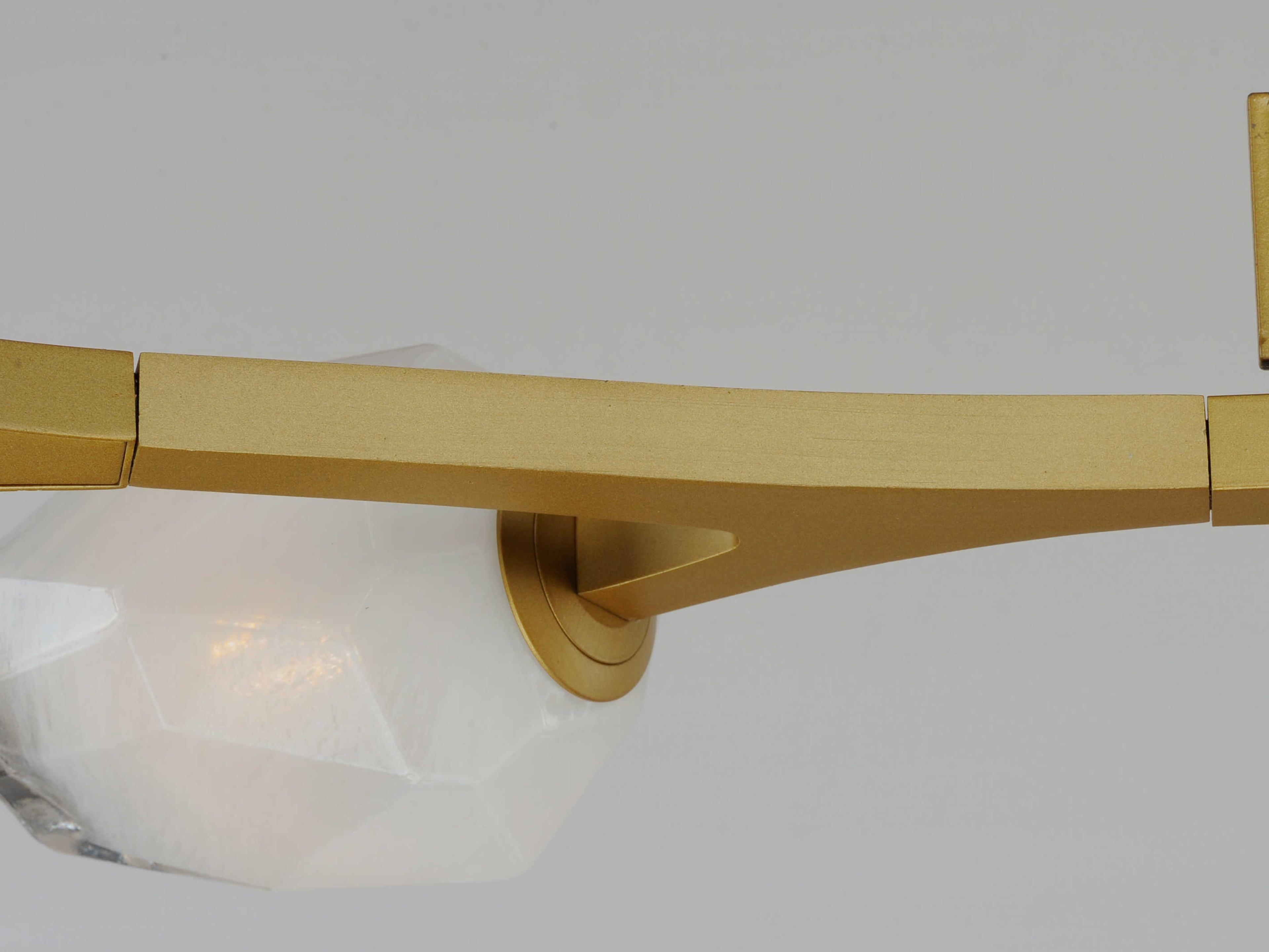 ET2 Blossom 10-Light Natural Aged Brass Glass LED Geometric Linear Island Pendant