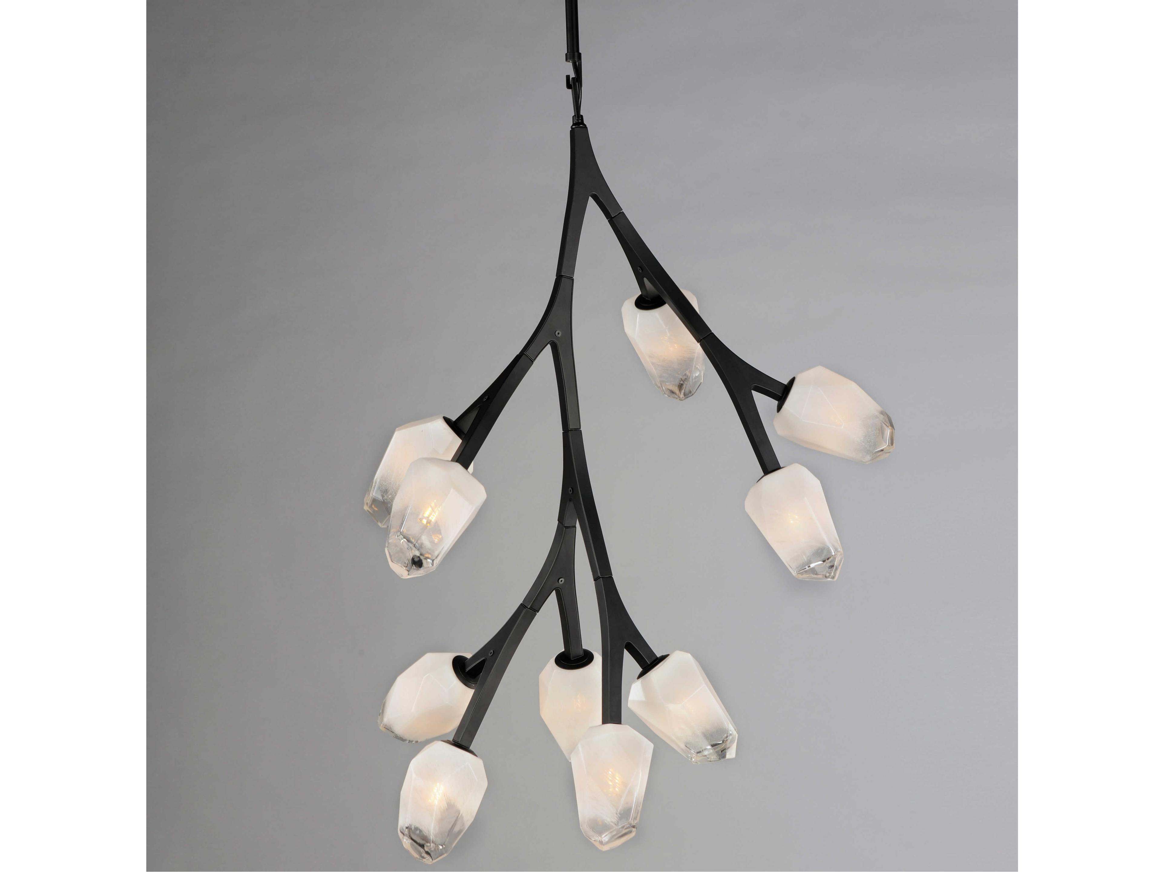 ET2 Blossom 10-Light Black Glass LED Geometric Pendant
