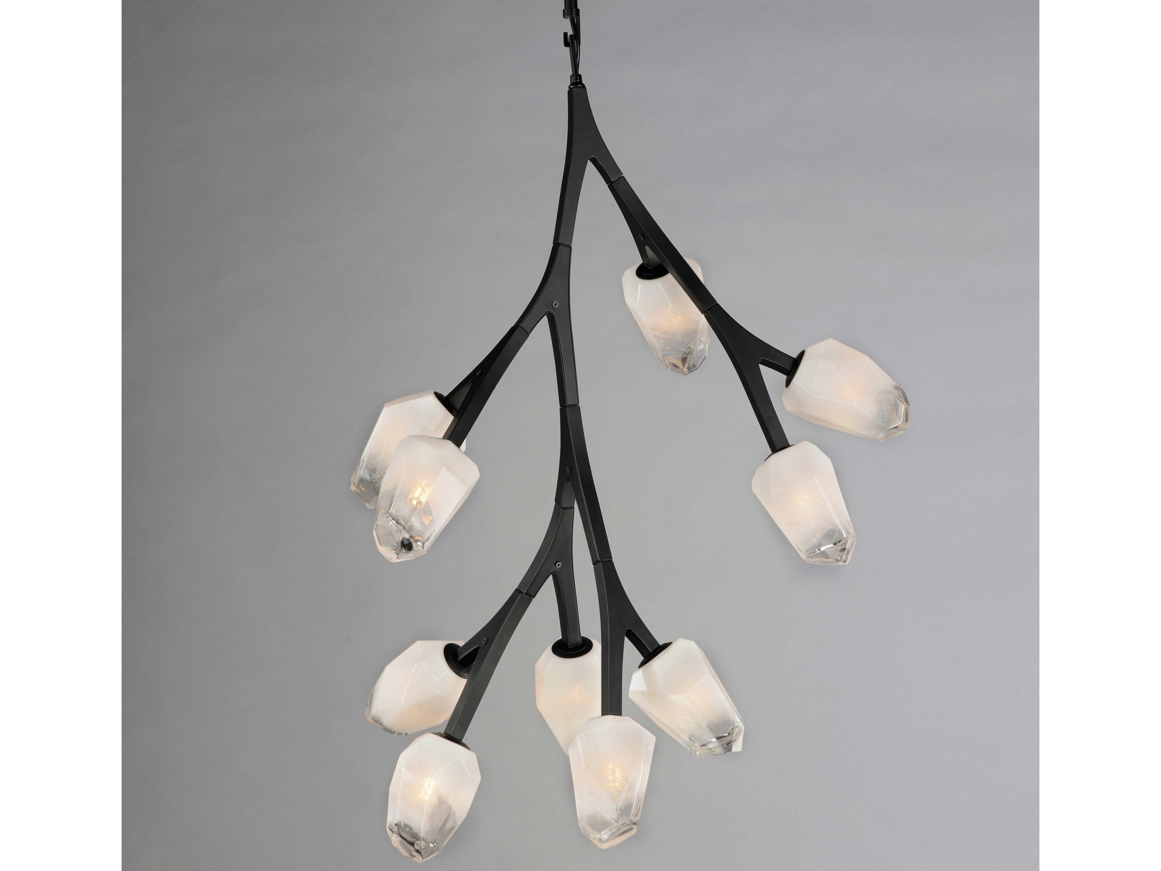 ET2 Blossom 10-Light Black Glass LED Geometric Pendant