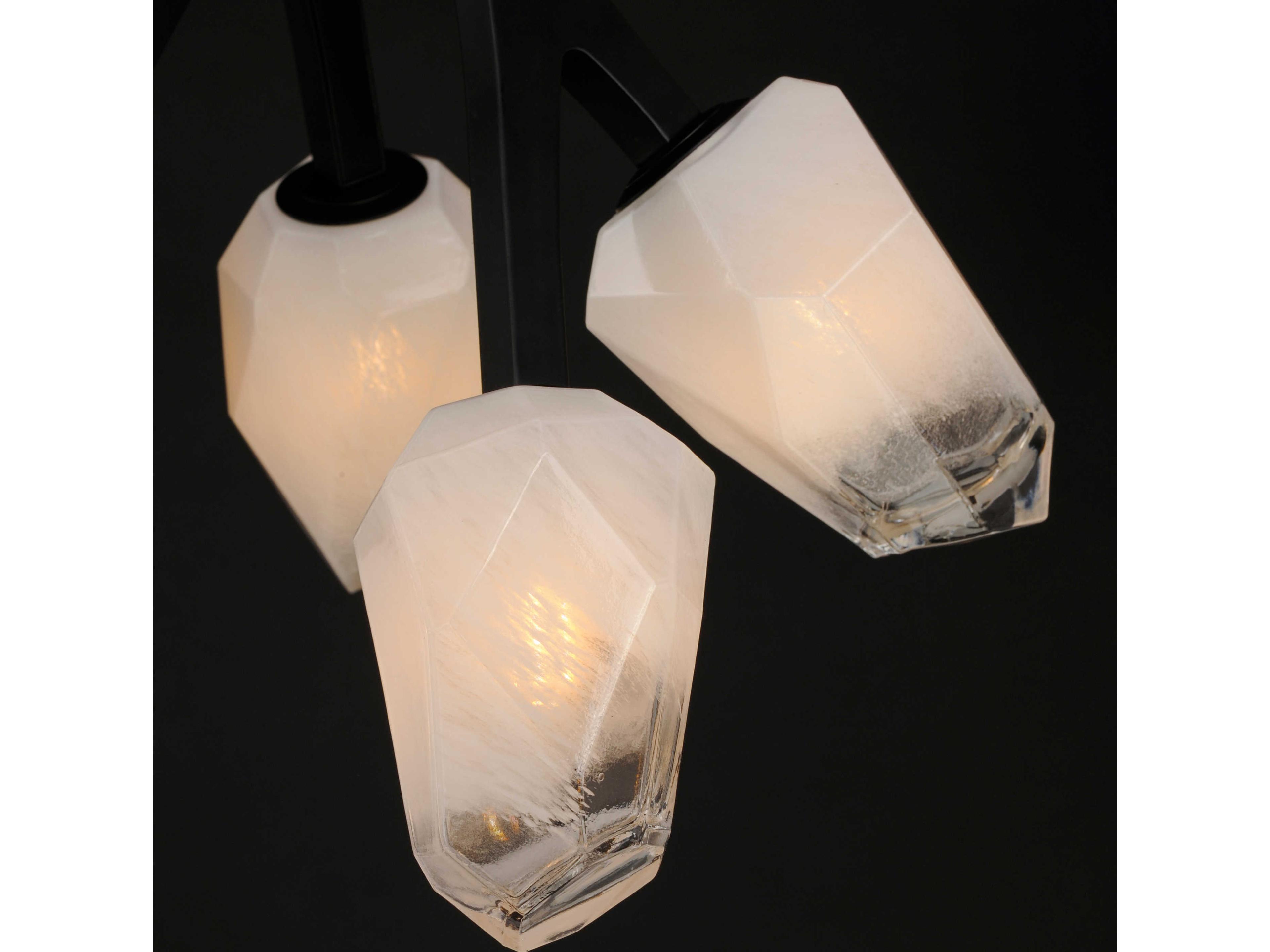 ET2 Blossom 10-Light Black Glass LED Geometric Pendant