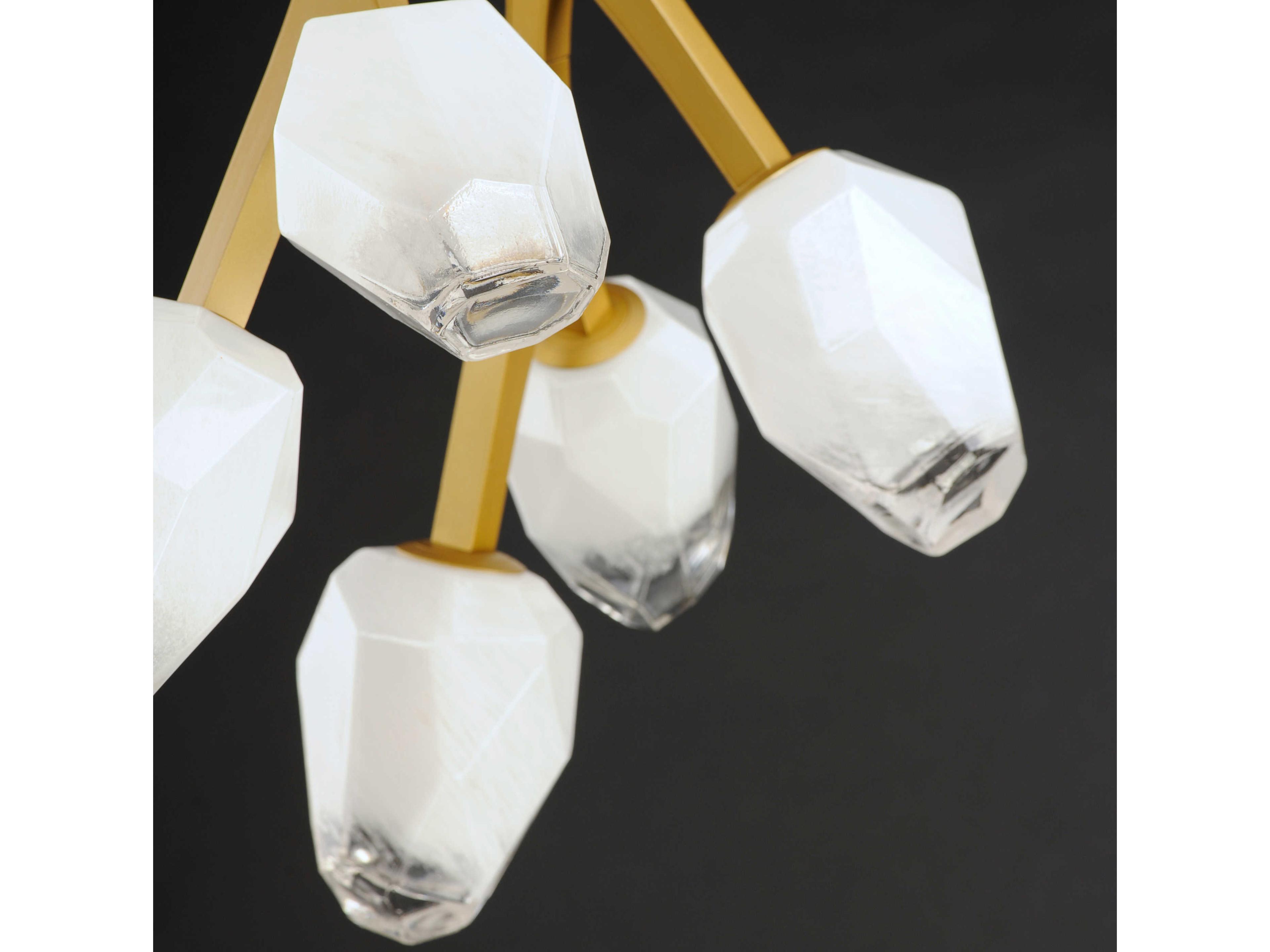 ET2 Blossom 10-Light Natural Aged Brass Glass LED Geometric Pendant