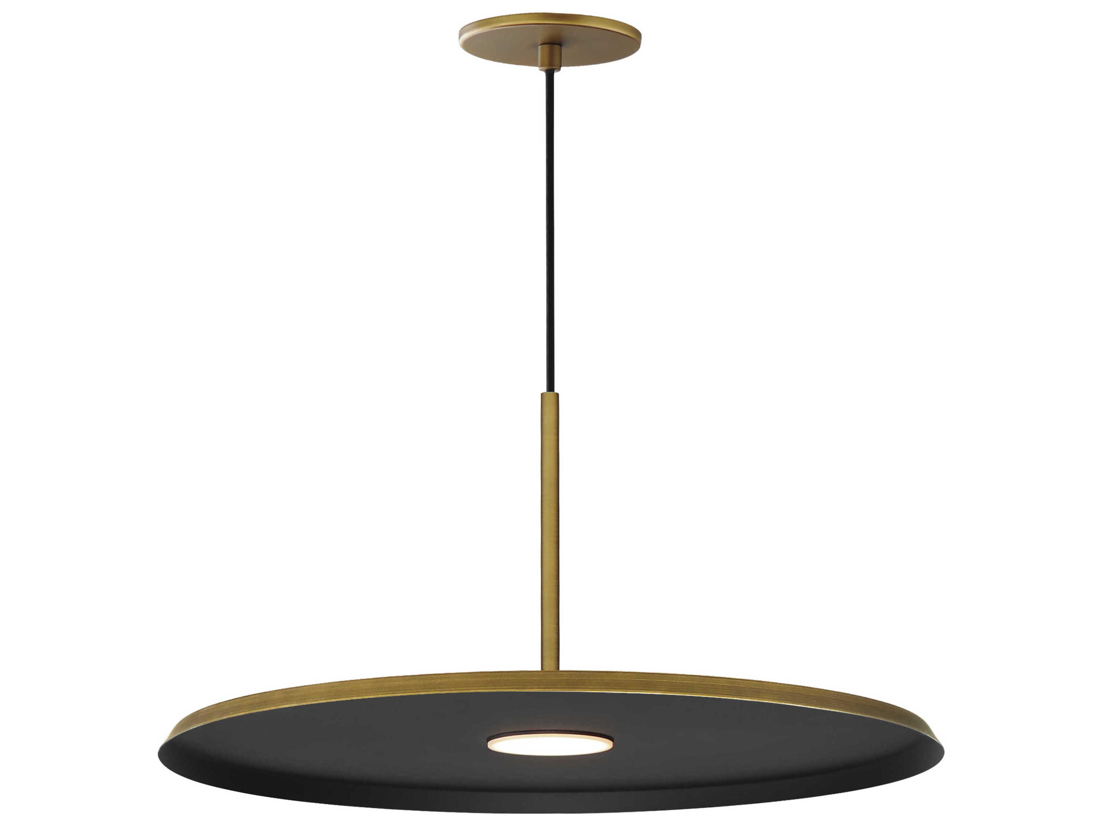 Berliner 1-Light Antique Brass LED Pendant
