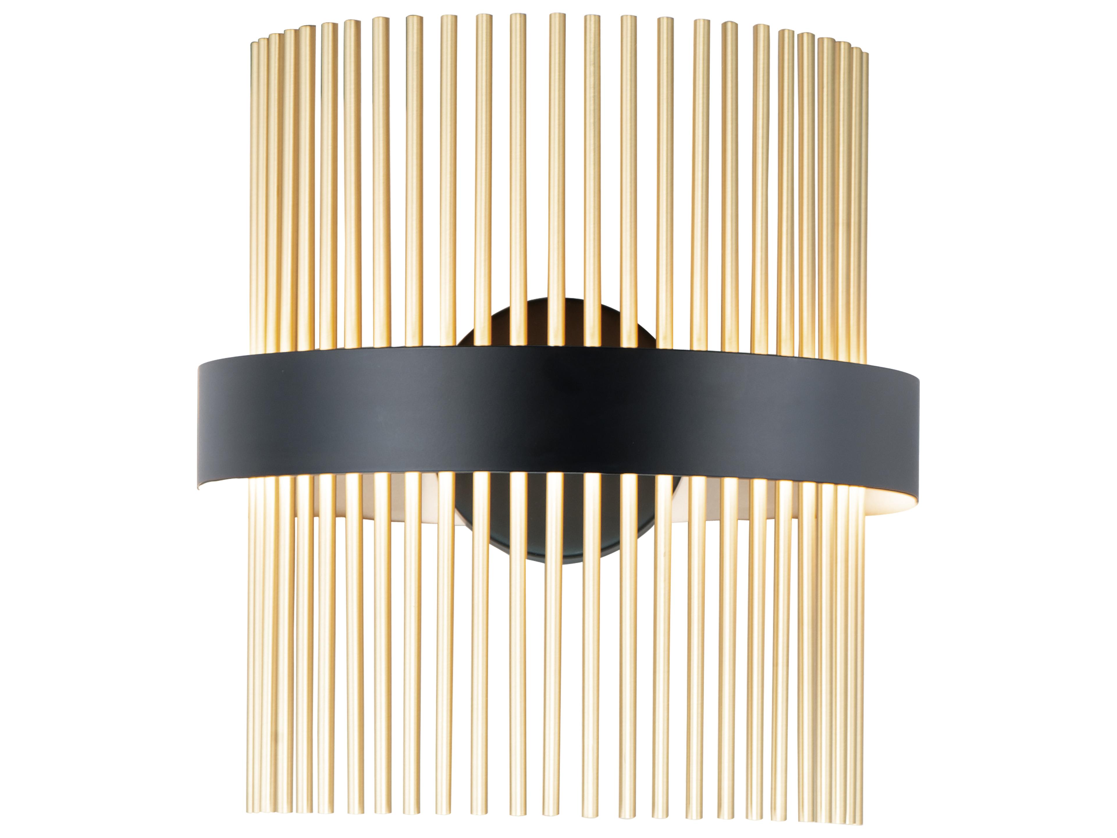 Chimes 2-Light Black Satin Brass Wall Sconce