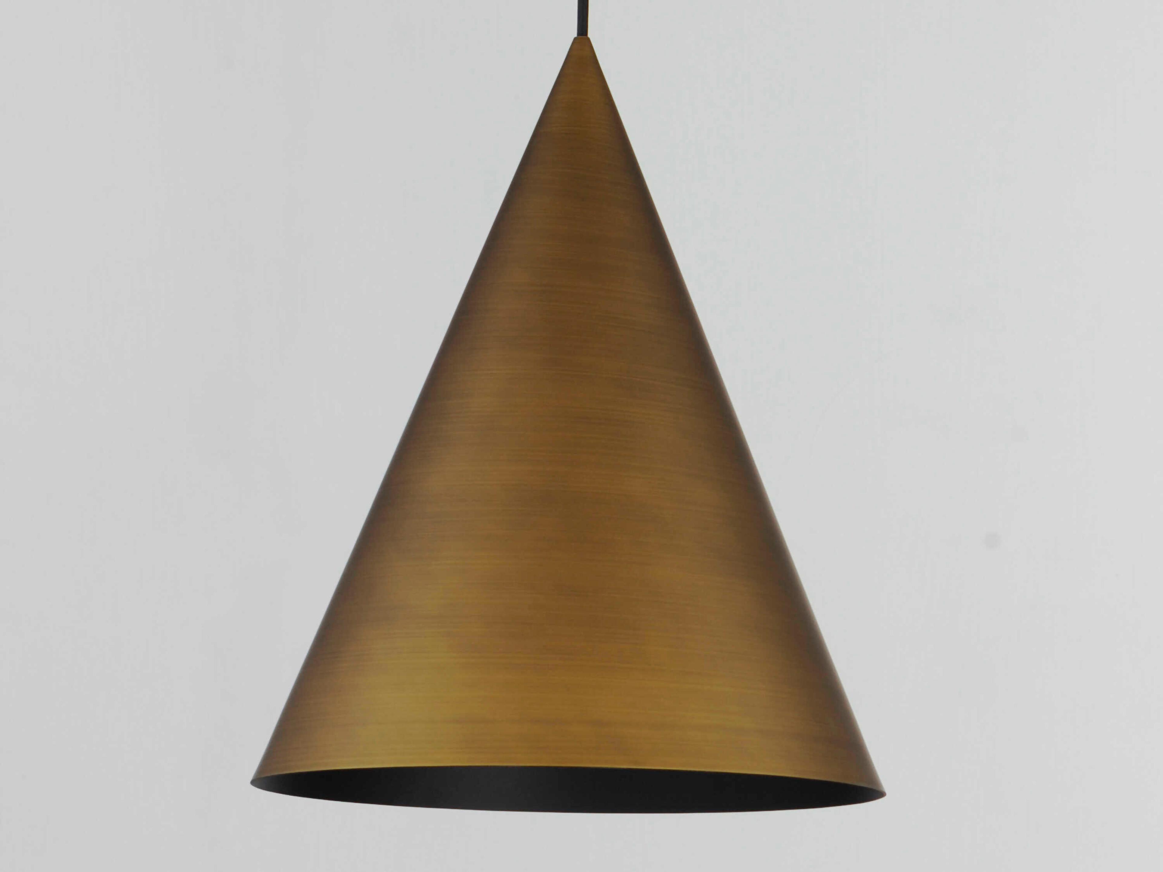 ET2 Pitch 1-Light Antique Brass LED Pendant