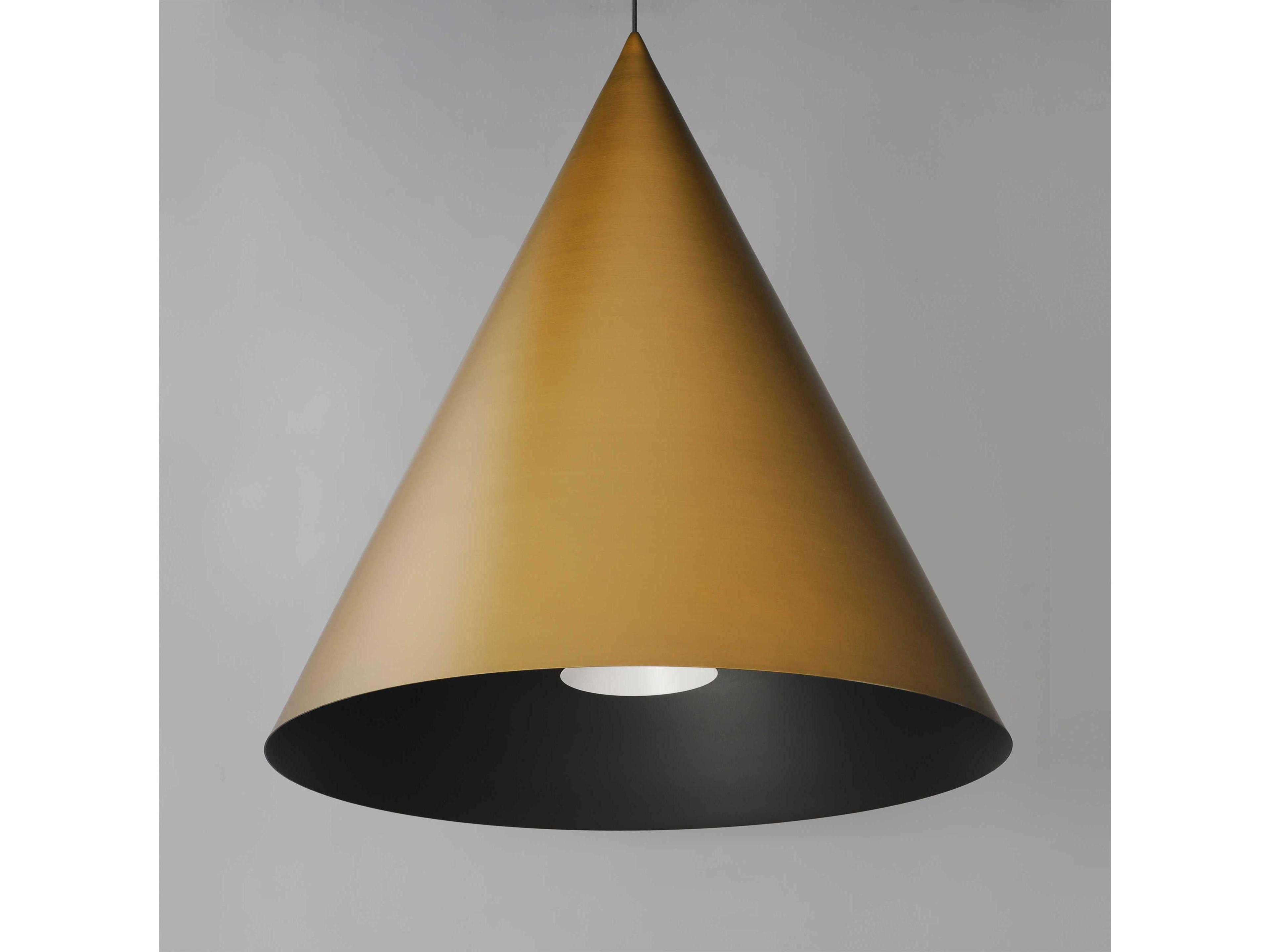 ET2 Pitch 1-Light Antique Brass Pendant