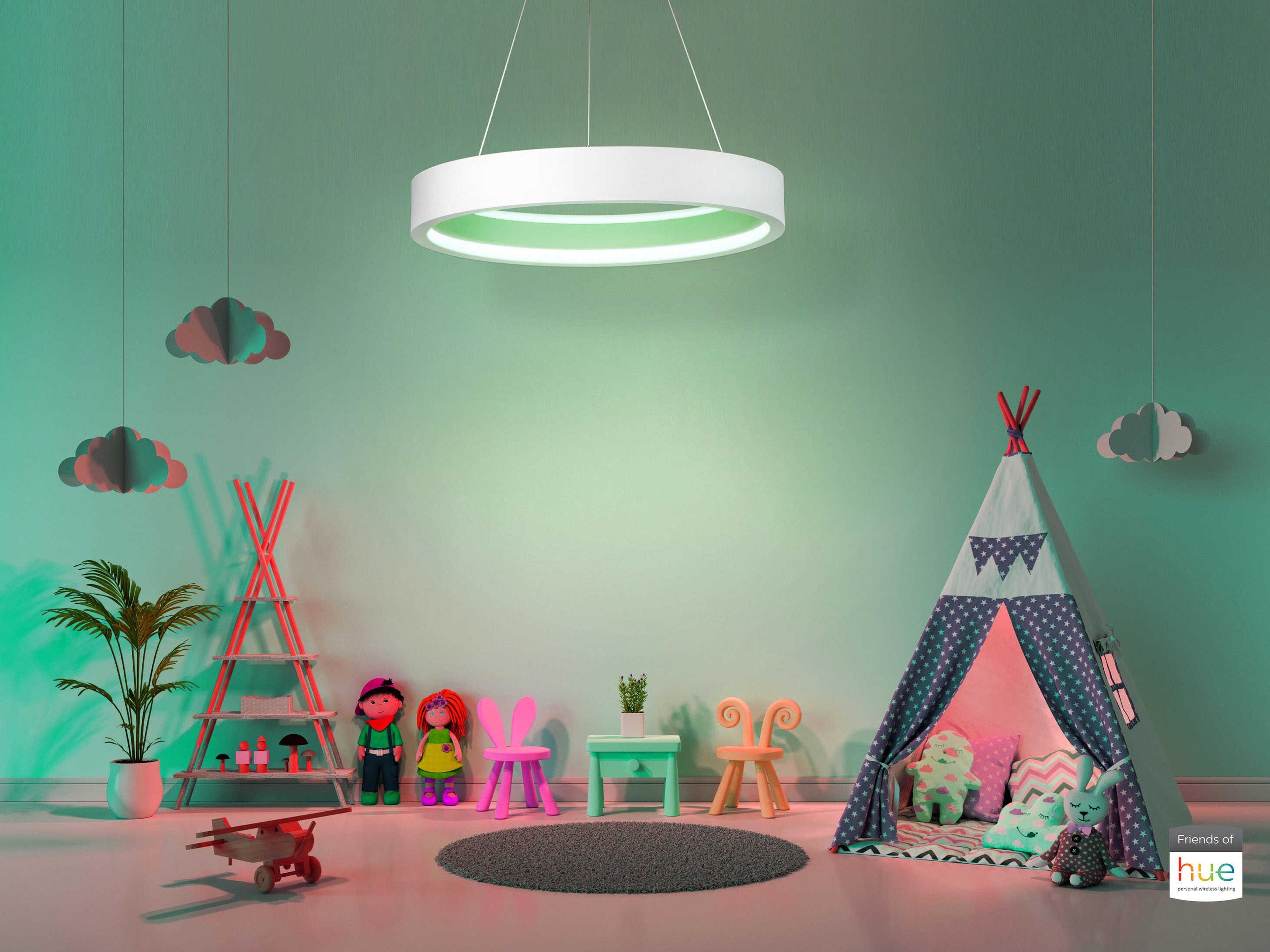 ET2 I-corona 1-Light Matte White LED Round Pendant