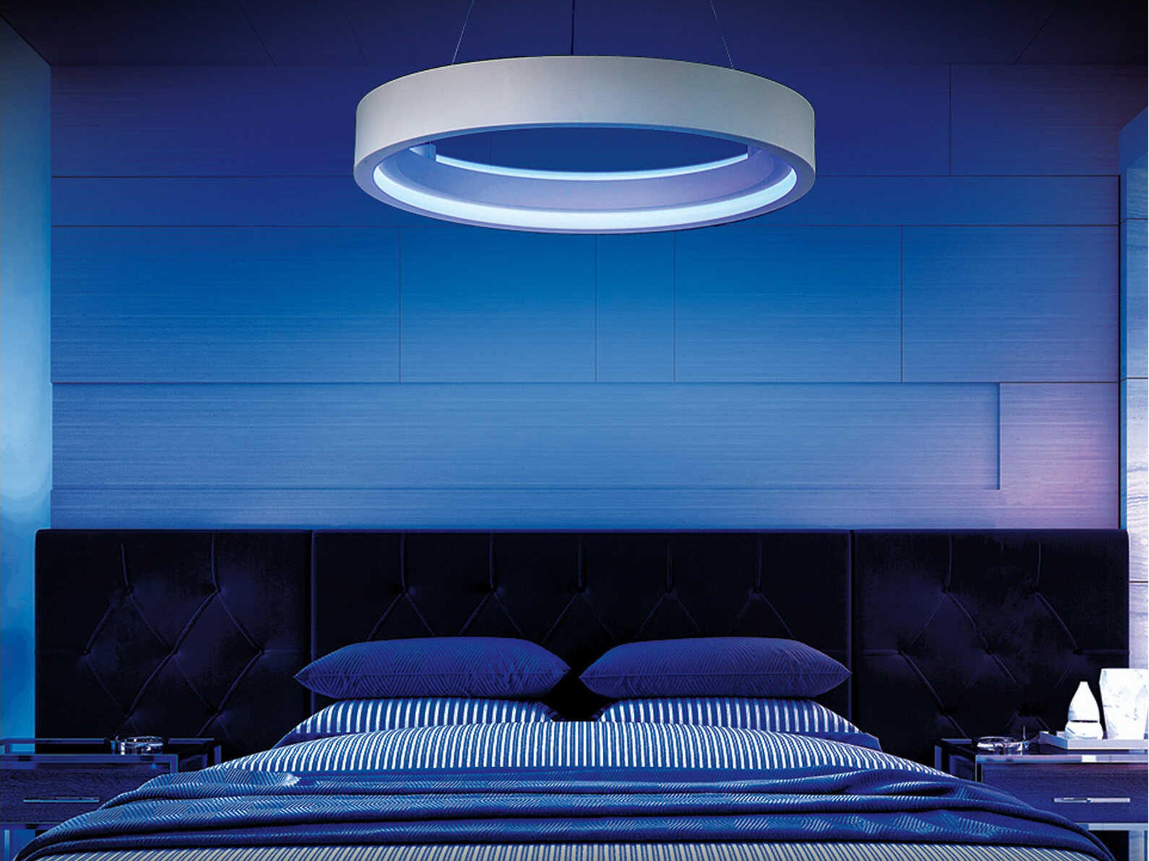 ET2 I-corona 1-Light Matte White LED Round Pendant